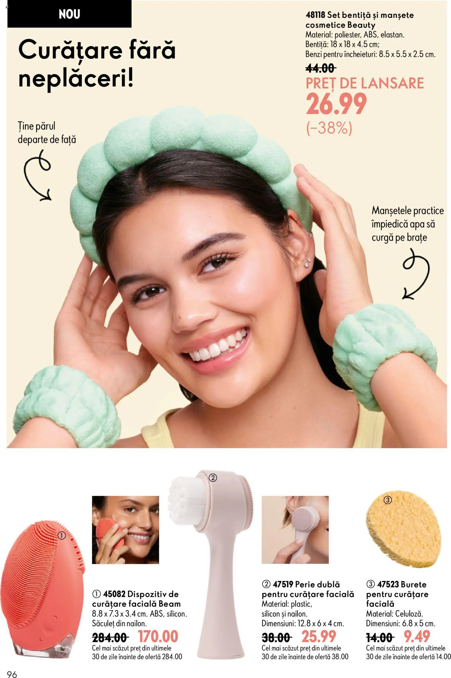 Catalog Oriflame 8 - 27 Iulie 2026 | Pagina 96 | Produse: Perie, Burete, Apă