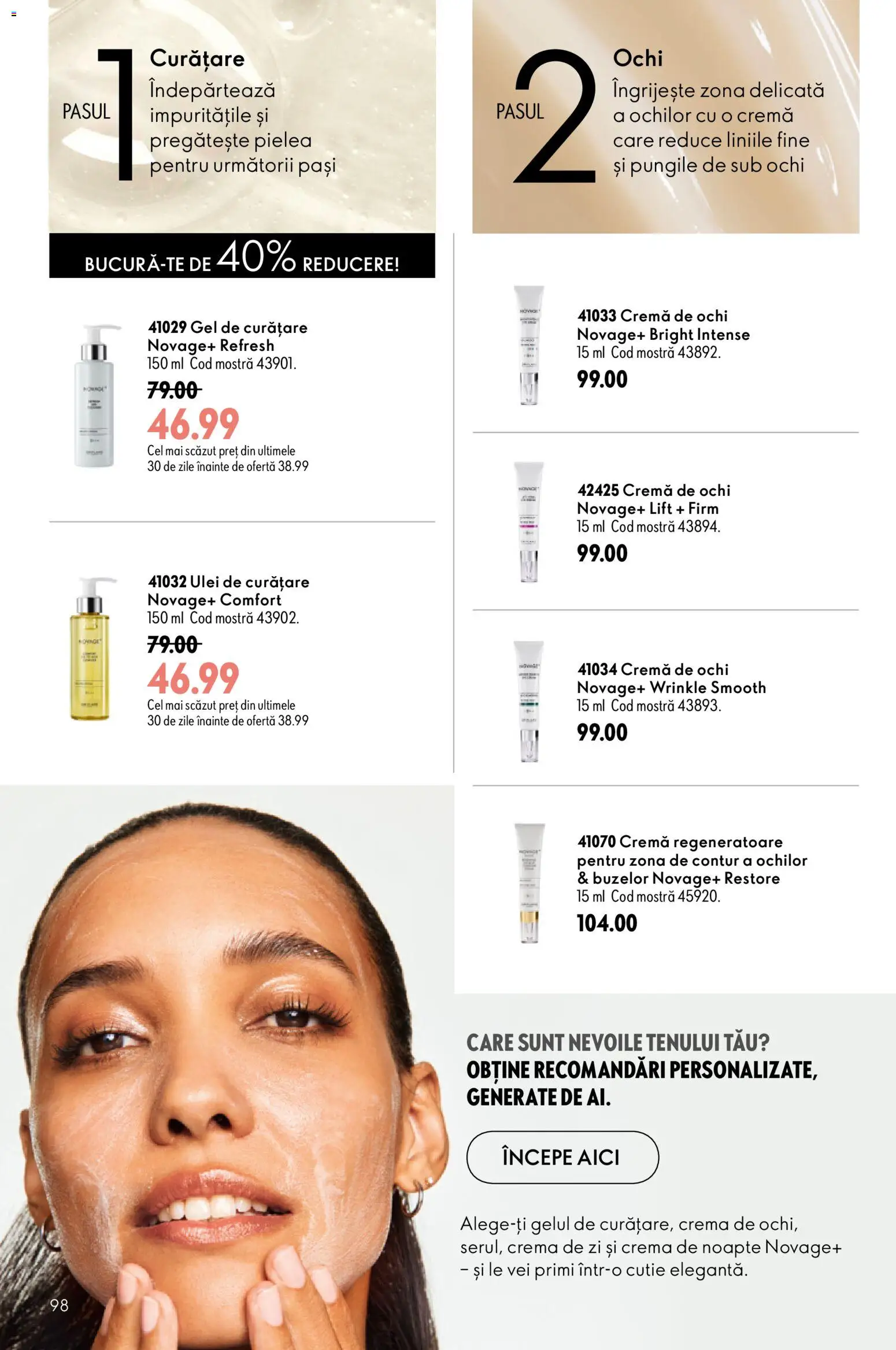 Catalog Oriflame 8 - 27 Iulie 2026 | Pagina 98 | Produse: Cremă de noapte, Gel de curățare, Cutie, Ulei