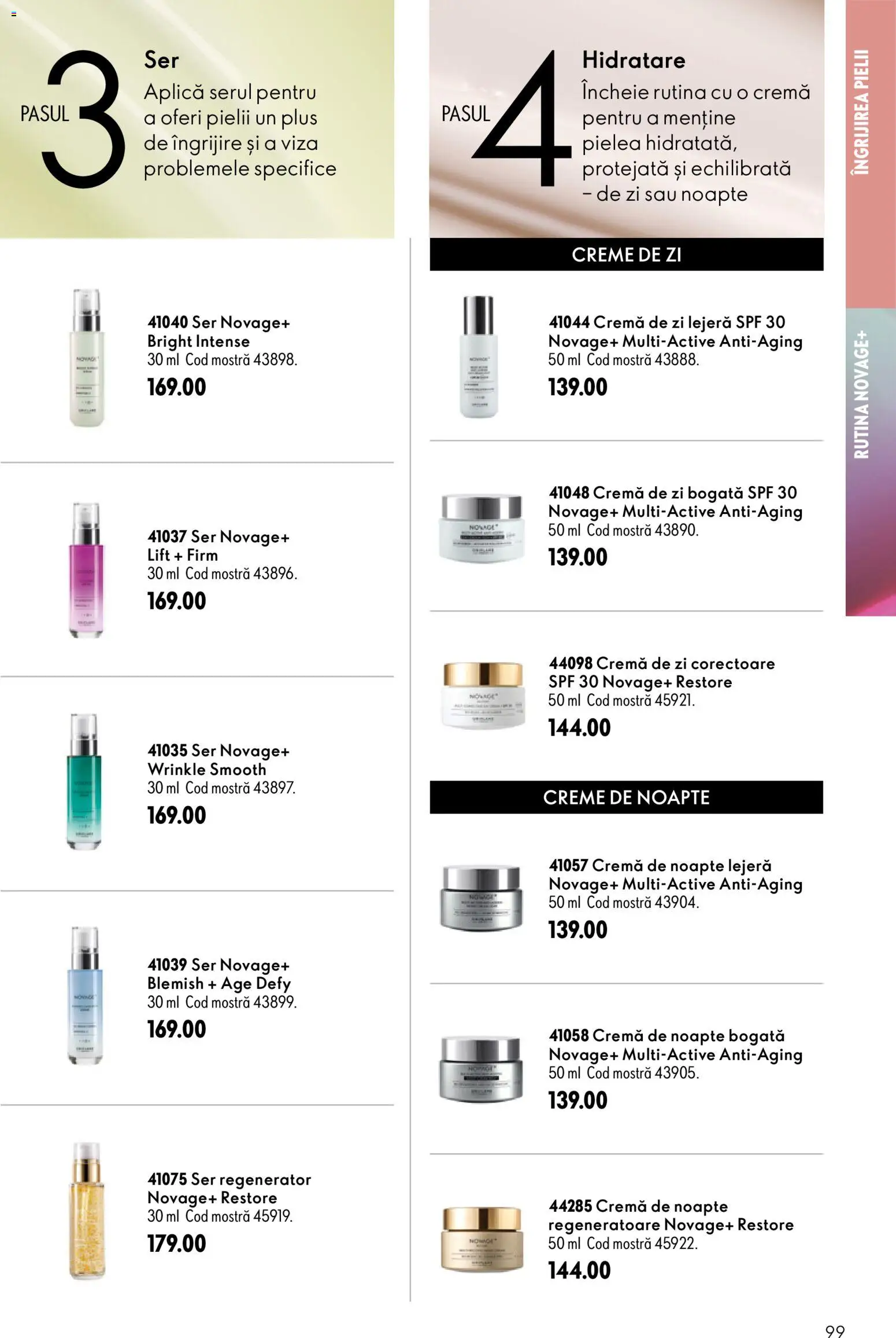 Catalog Oriflame 8 - 27 Iulie 2026 | Pagina 99 | Produse: Cremă de zi, Cremă de noapte, Cremă