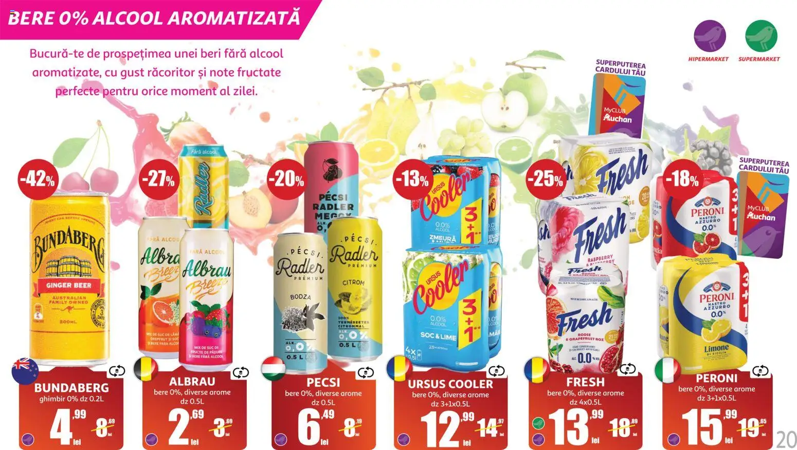 Catalog Auchan 10 Iunie - 13 Iulie 2026 | Pagina 20 | Produse: Lime, Zmeură, Bere, Grepfrut