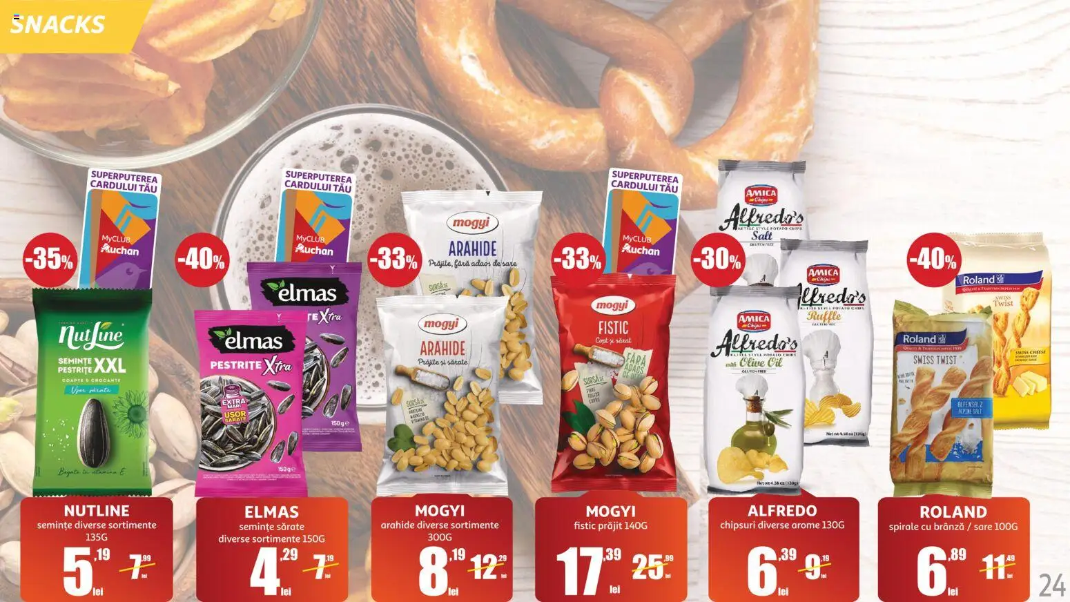 Catalog Auchan 10 Iunie - 13 Iulie 2026 | Pagina 25 | Produse: Semințe, Brânză, Fistic, Chipsuri
