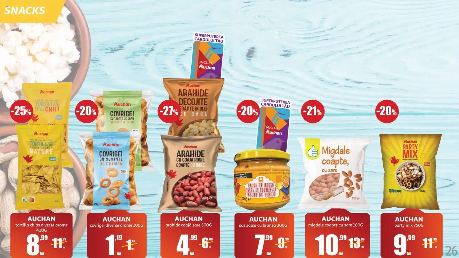 Catalog Auchan 10 Iunie - 13 Iulie 2026 | Pagina 26 | Produse: Arahide, Semințe, Covrigei, Sare