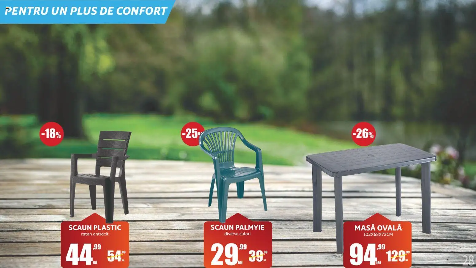 Catalog Auchan 10 Iunie - 13 Iulie 2026 | Pagina 28 | Produse: Masă, Scaun