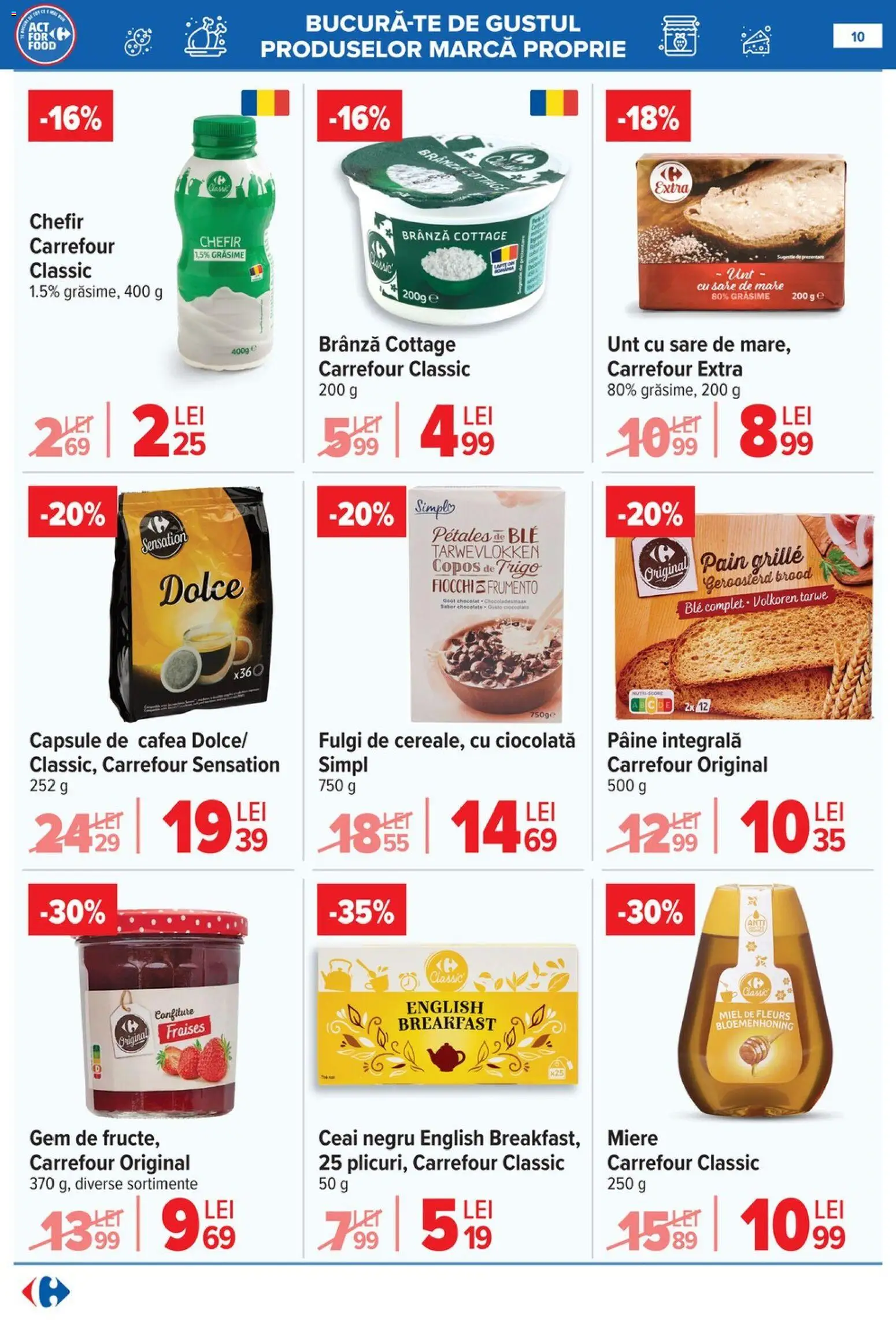 Catalog Carrefour 10 - 15 Iunie 2026 | Pagina 10 | Produse: Brânză, Pâine, Ceai, Sare