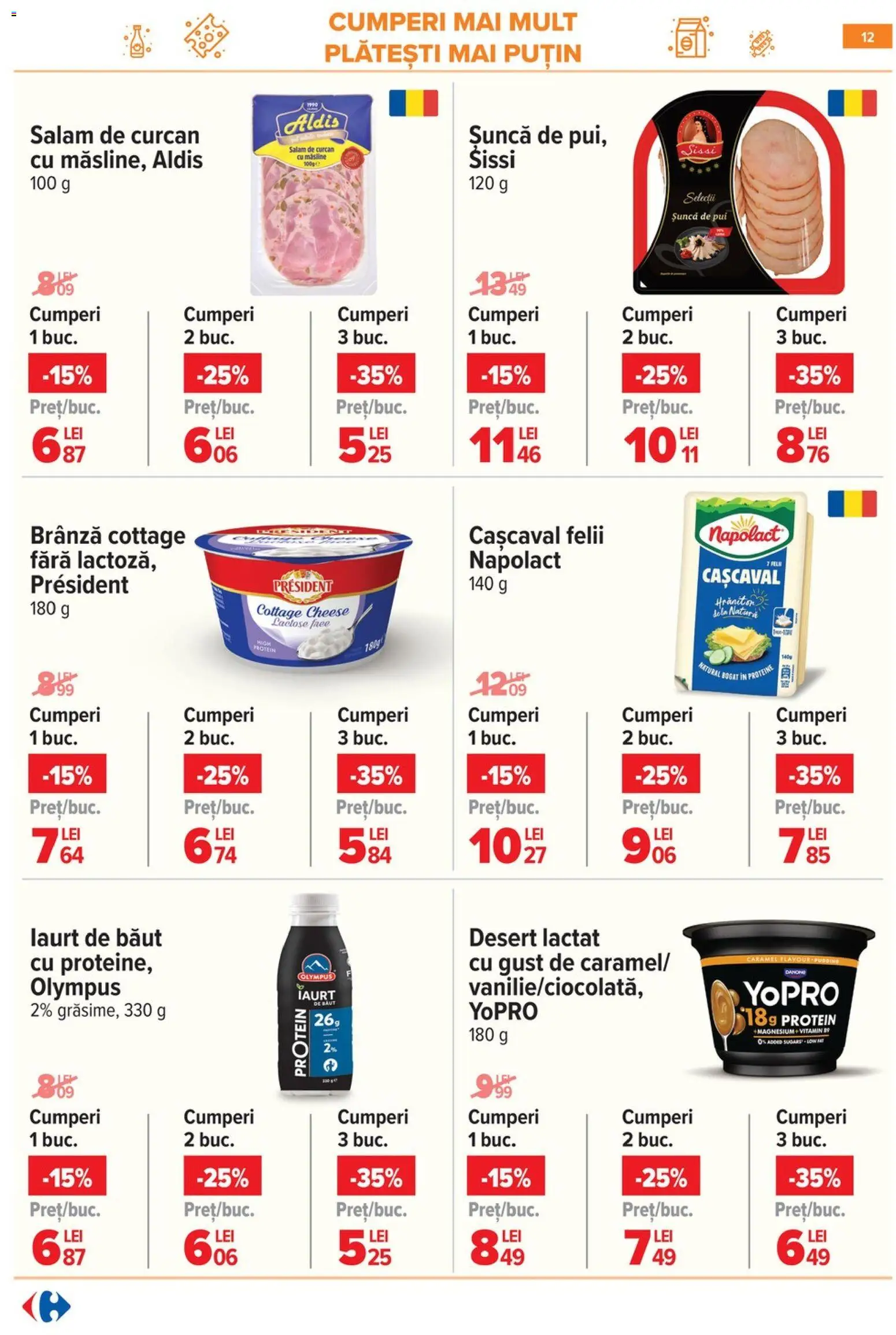 Catalog Carrefour 10 - 15 Iunie 2026 | Pagina 12 | Produse: Masaüstü kılıfı, Hacıyatmaz Kedi Oyuncağı, Iaurt, Salam
