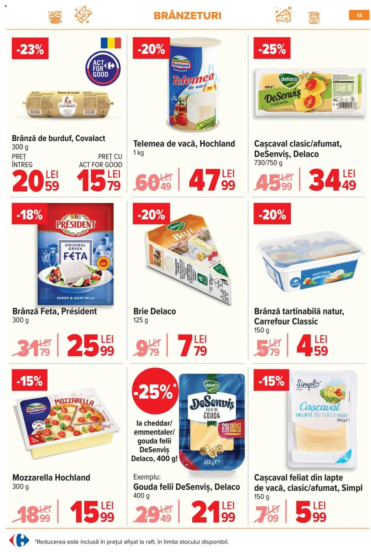 Catalog Carrefour 10 - 15 Iunie 2026 | Pagina 14 | Produse: Light Kedi Konservesi, Mozzarella, Lapte, Brânză