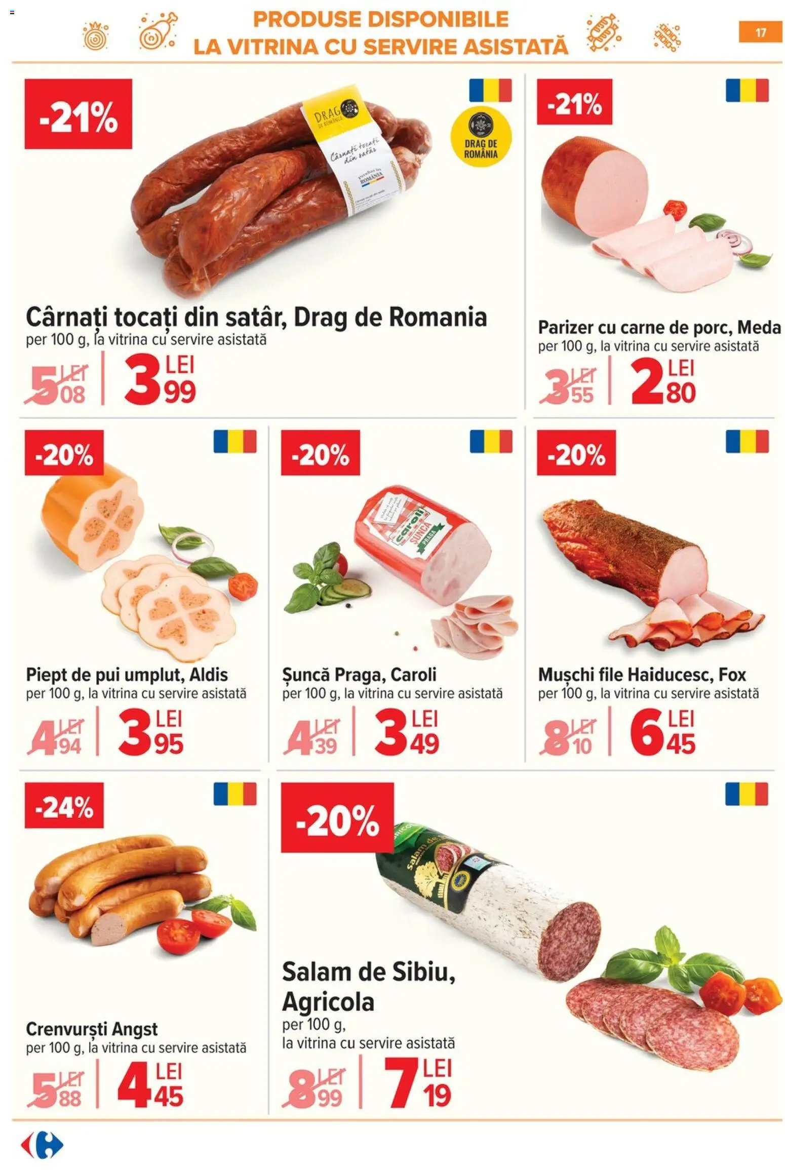 Catalog Carrefour 10 - 15 Iunie 2026 | Pagina 17 | Produse: Vitrină, Salam, Șuncă, Parizer