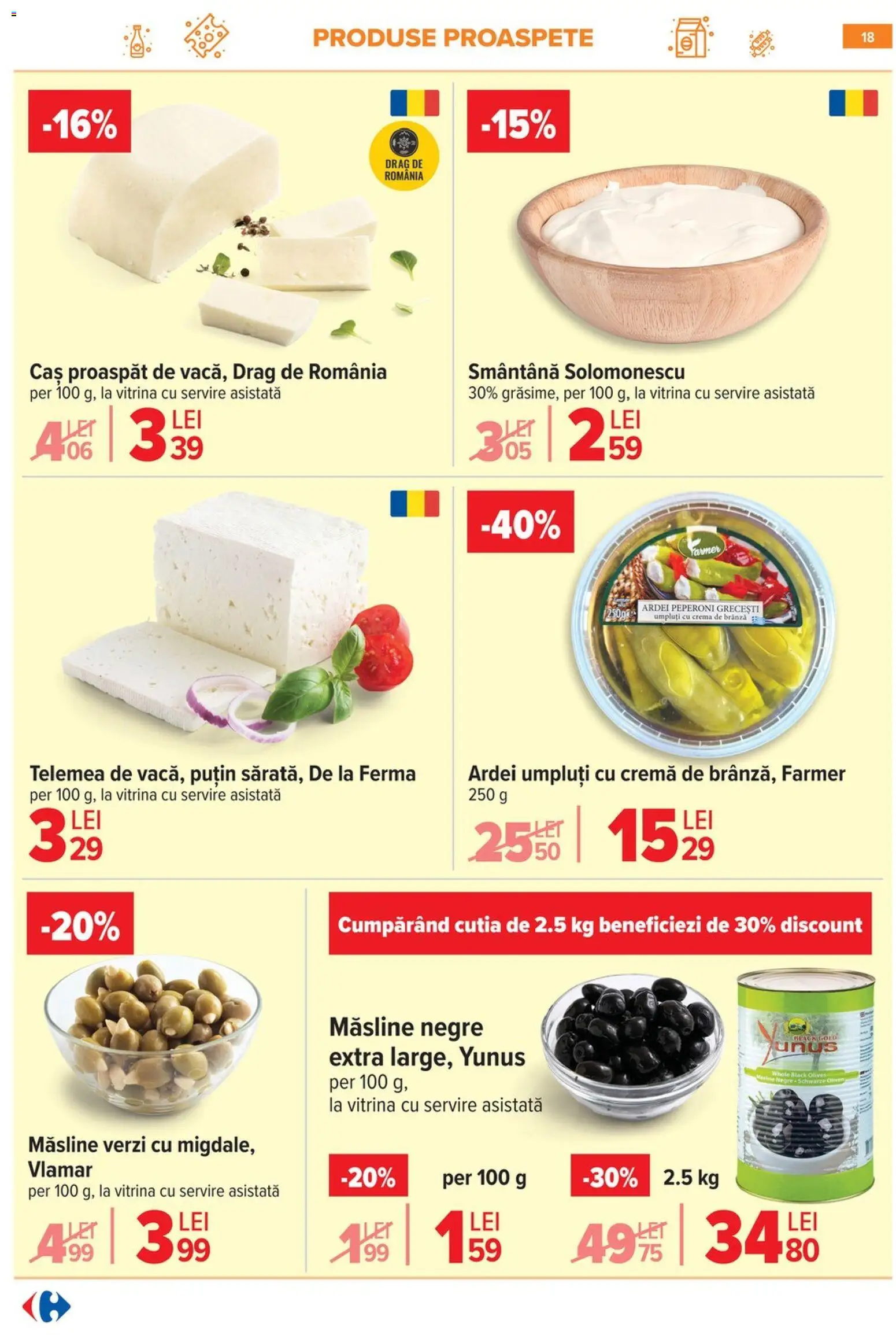 Catalog Carrefour 10 - 15 Iunie 2026 | Pagina 18 | Produse: Vitrină, Cremă, Smântână, Ardei umpluți