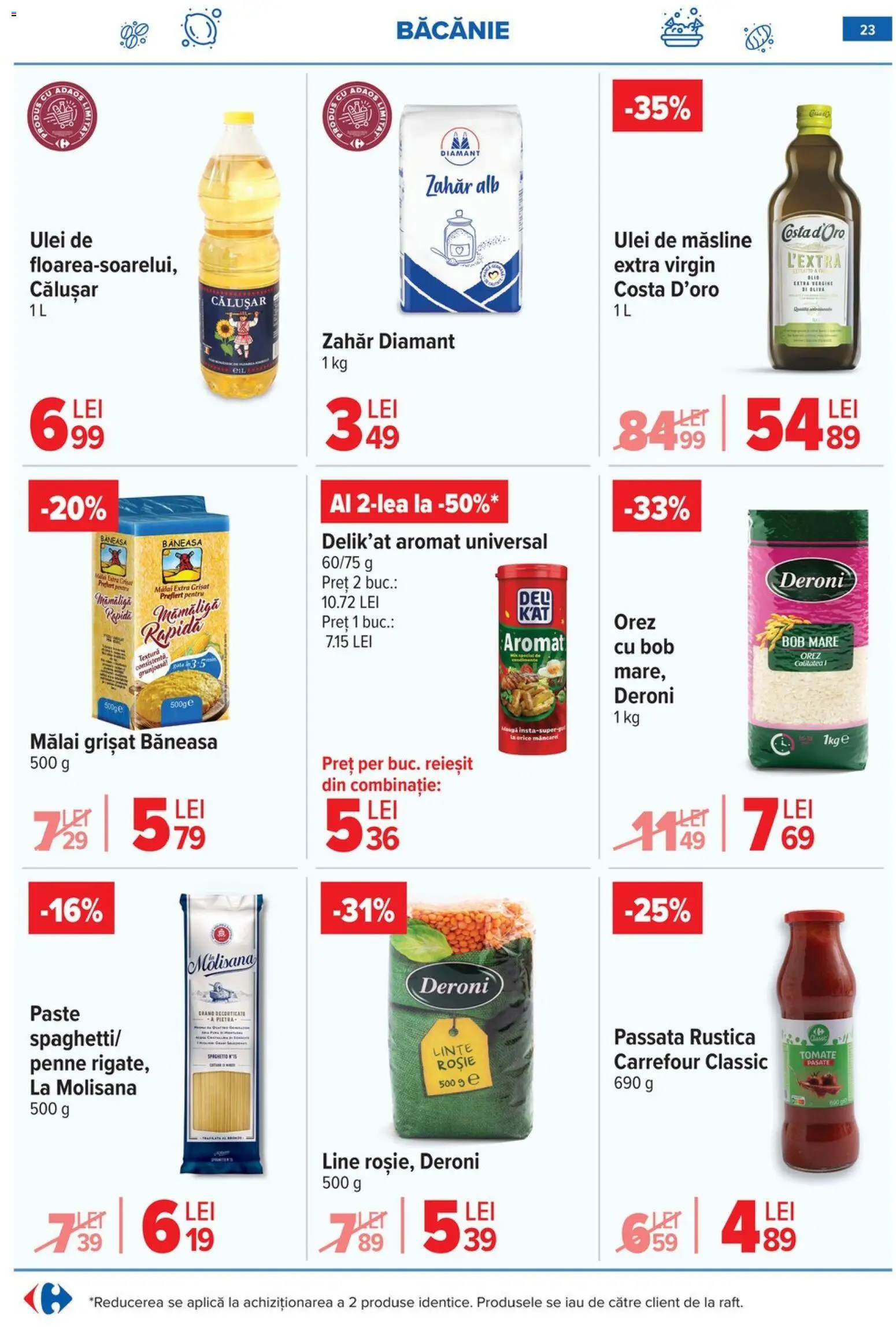 Catalog Carrefour 10 - 15 Iunie 2026 | Pagina 23 | Produse: Măsline, Ulei, Paste, Zahăr