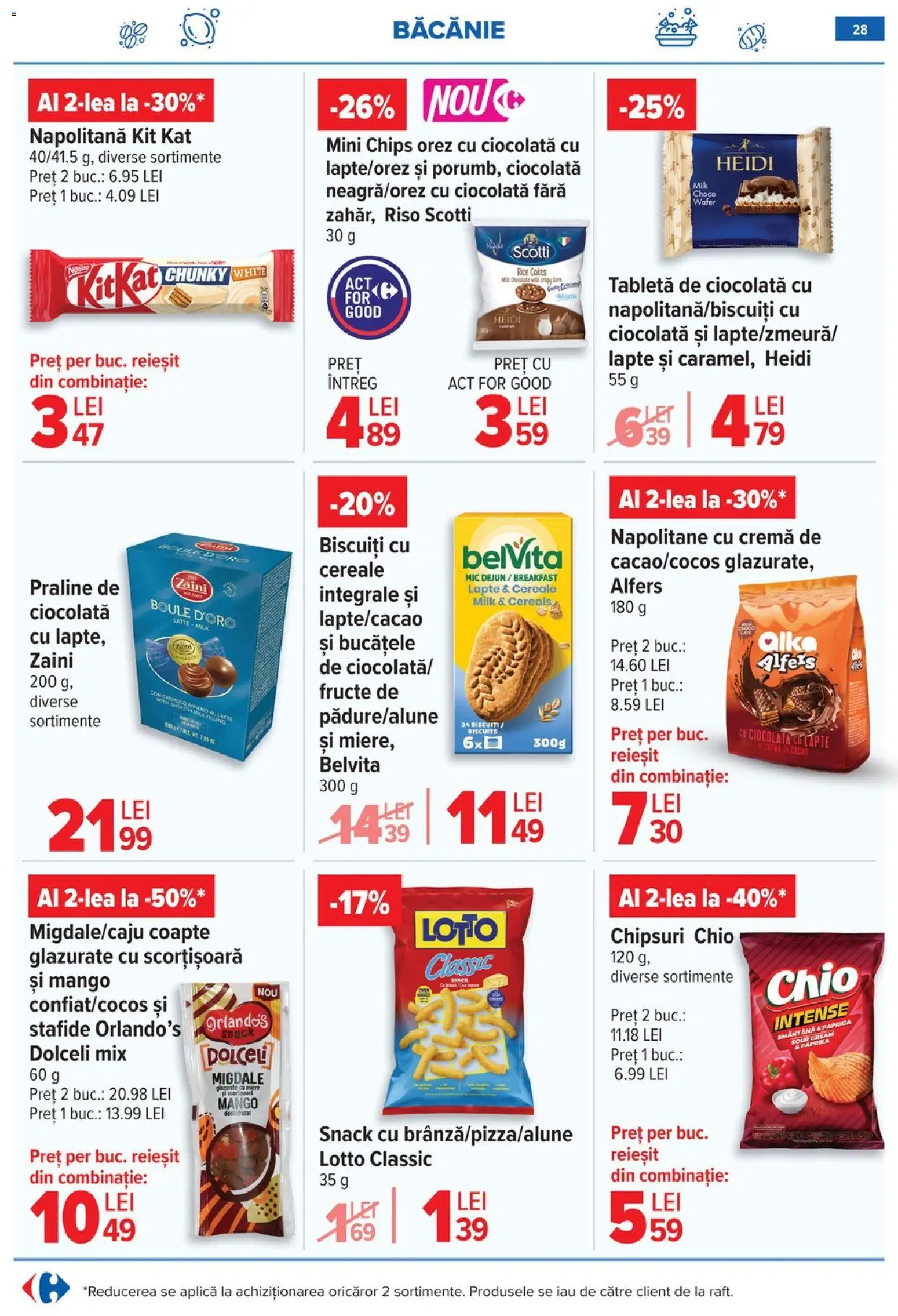 Catalog Carrefour 10 - 15 Iunie 2026 | Pagina 28 | Produse: Napolitane, Ciocolată, Cereale, Smântână