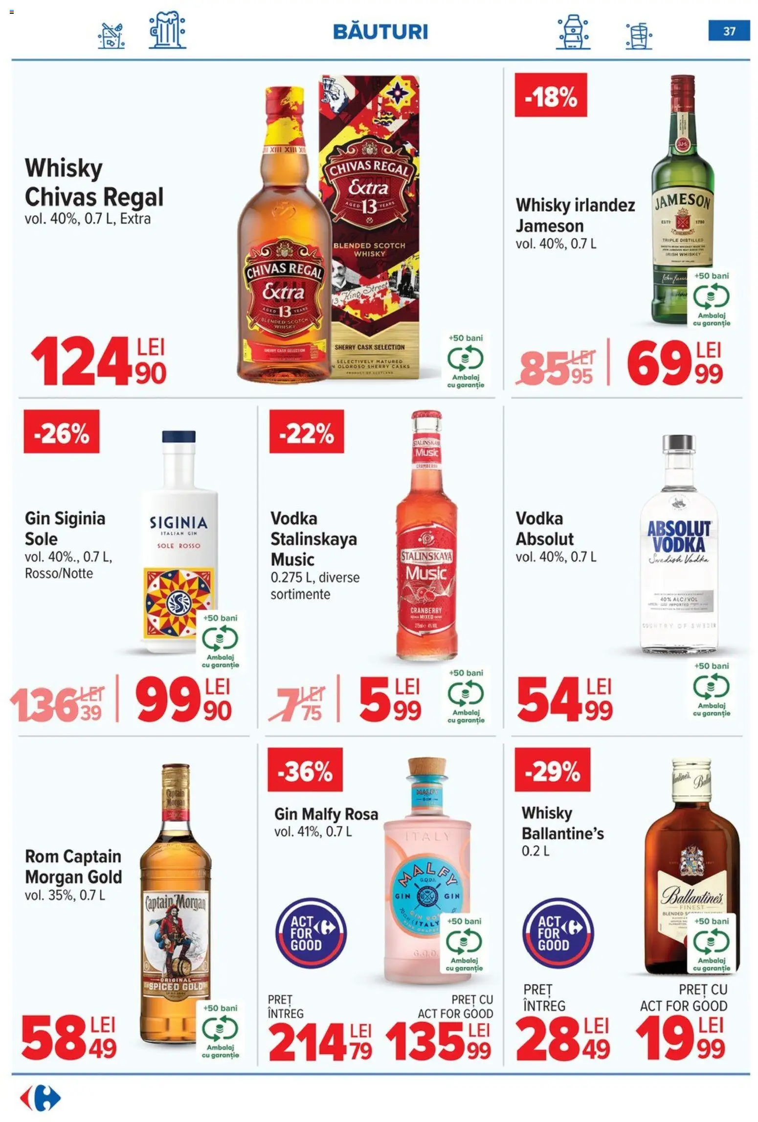 Catalog Carrefour 10 - 15 Iunie 2026 | Pagina 37 | Produse: Rom, Gin, Vodka, Whiskey