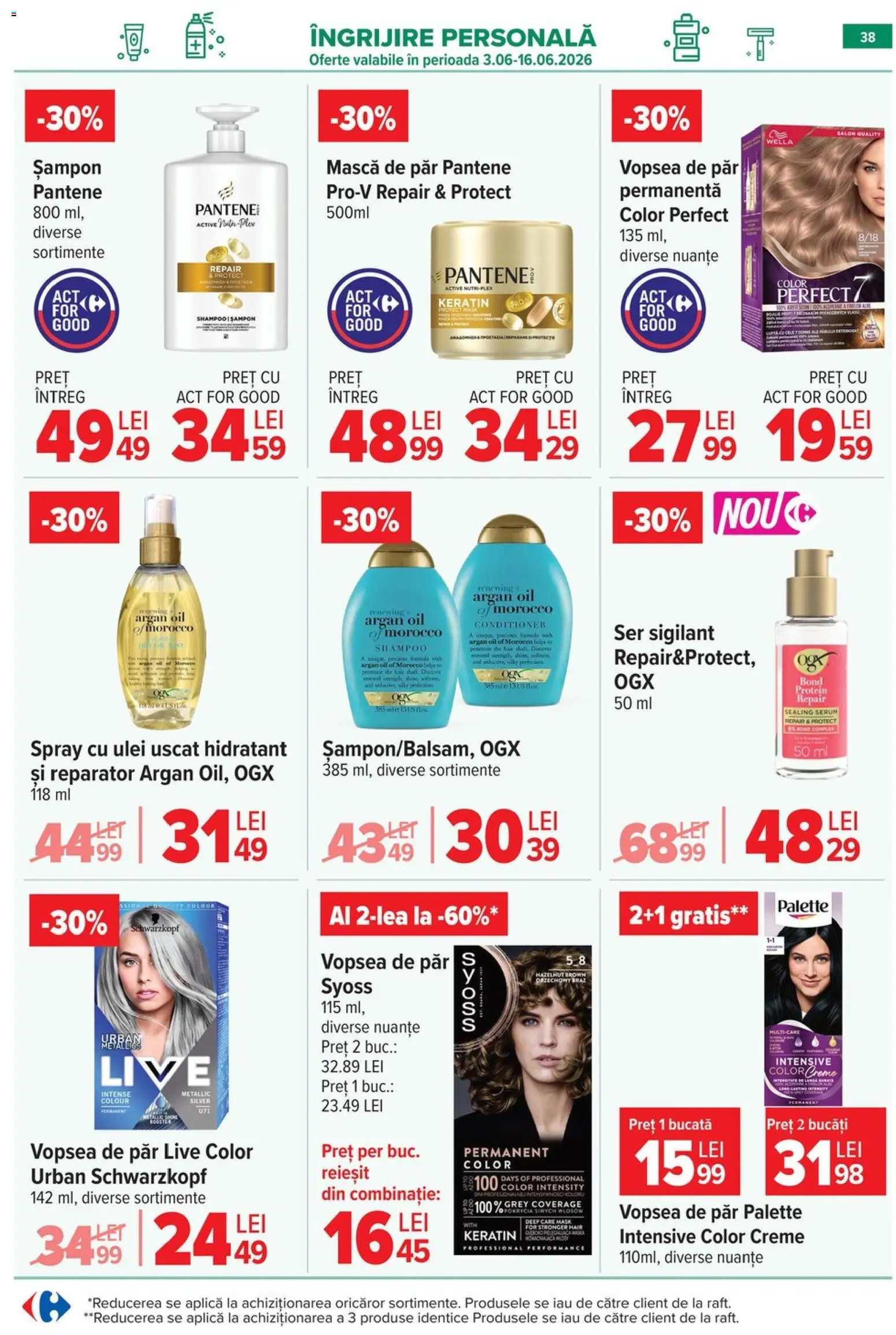 Catalog Carrefour 10 - 15 Iunie 2026 | Pagina 38 | Produse: Serum, Vopsea, Șampon, Vopsea de păr