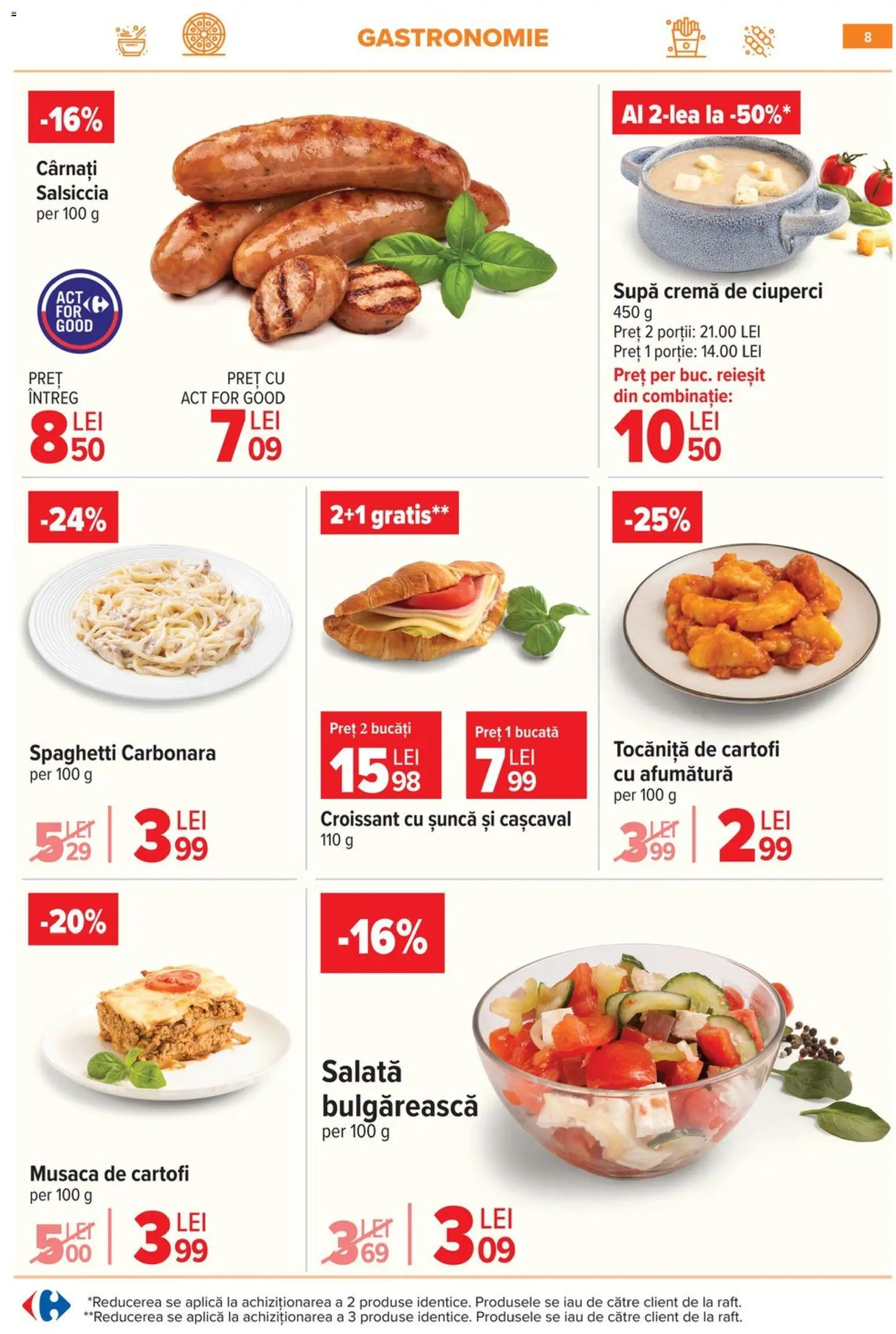 Catalog Carrefour 10 - 15 Iunie 2026 | Pagina 8 | Produse: Ciuperci, Cremă, Șuncă, Salată