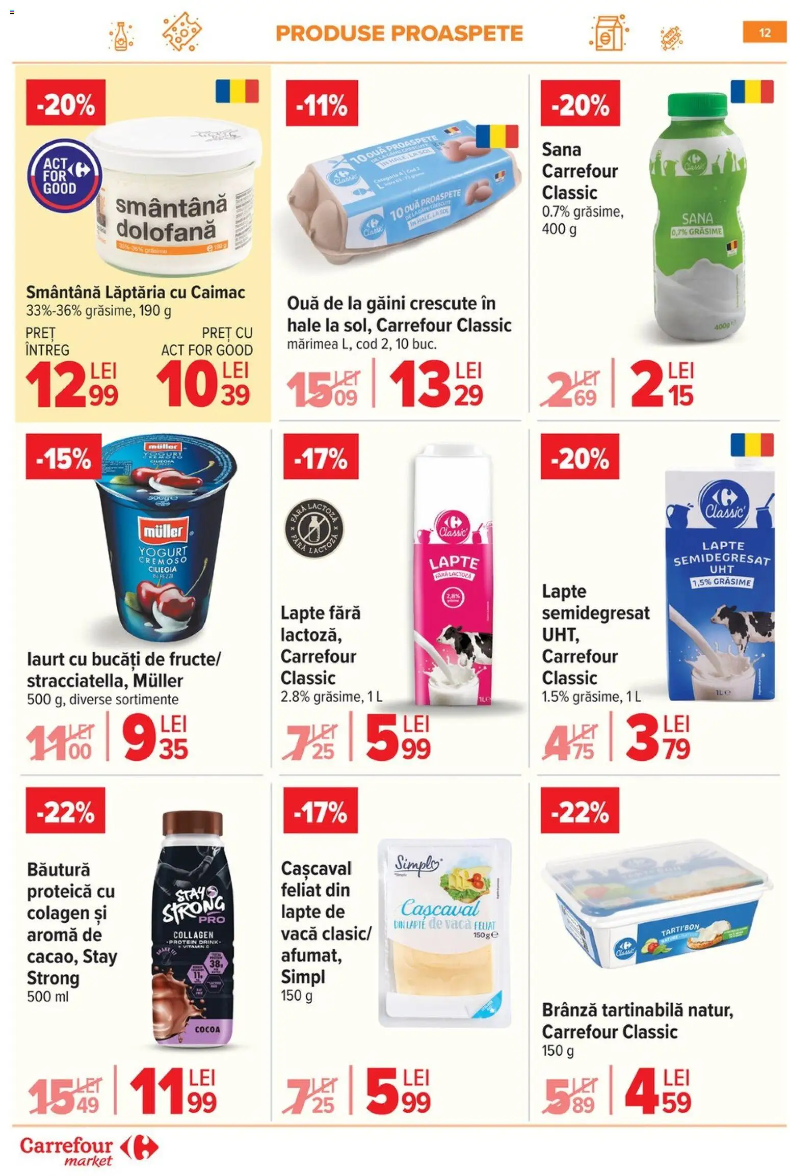 Catalog Carrefour 10 - 15 Iunie 2026 | Pagina 12 | Produse: Cașcaval, Lapte, Ouă, Smântână