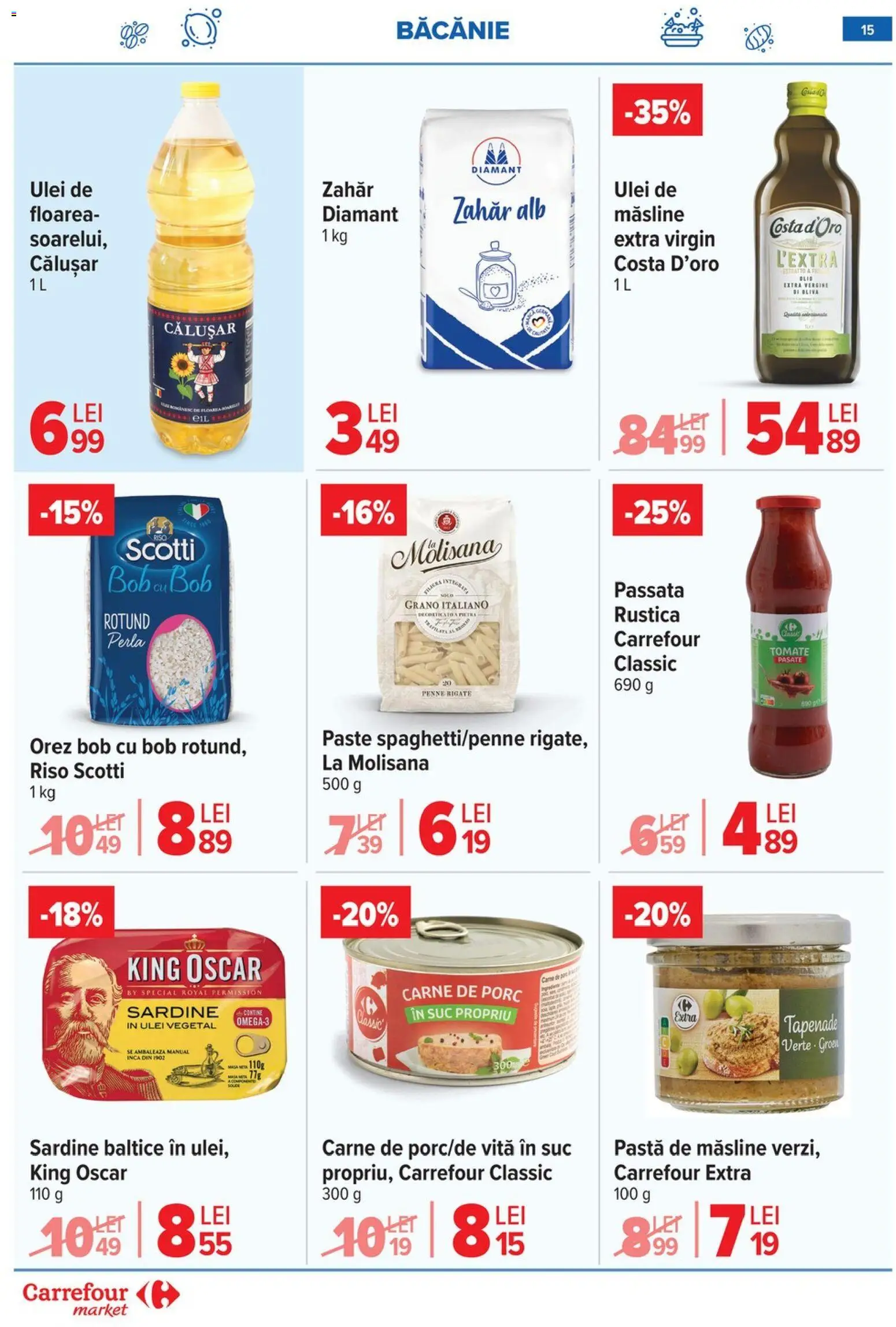 Catalog Carrefour 10 - 15 Iunie 2026 | Pagina 15 | Produse: Măsline, Ulei, Carne De Porc, Zahăr