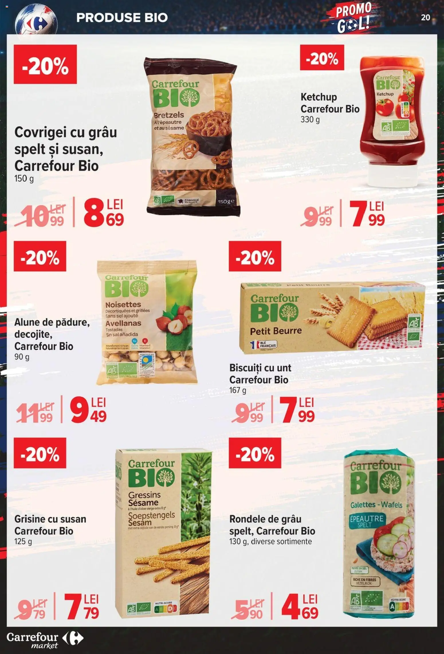 Catalog Carrefour 10 - 15 Iunie 2026 | Pagina 20 | Produse: Şerit ödül, Covrigei, Unt, Biscuiți