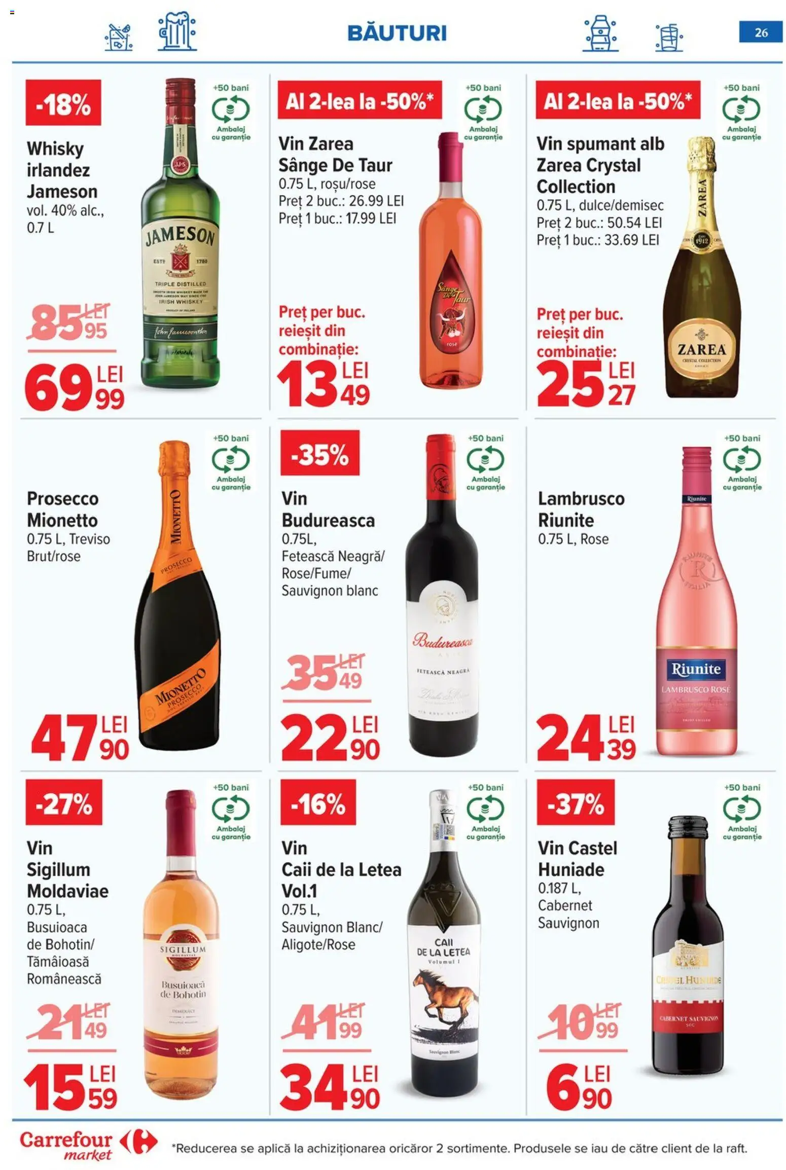 Catalog Carrefour 10 - 15 Iunie 2026 | Pagina 26 | Produse: Prosecco, Vin, Whiskey