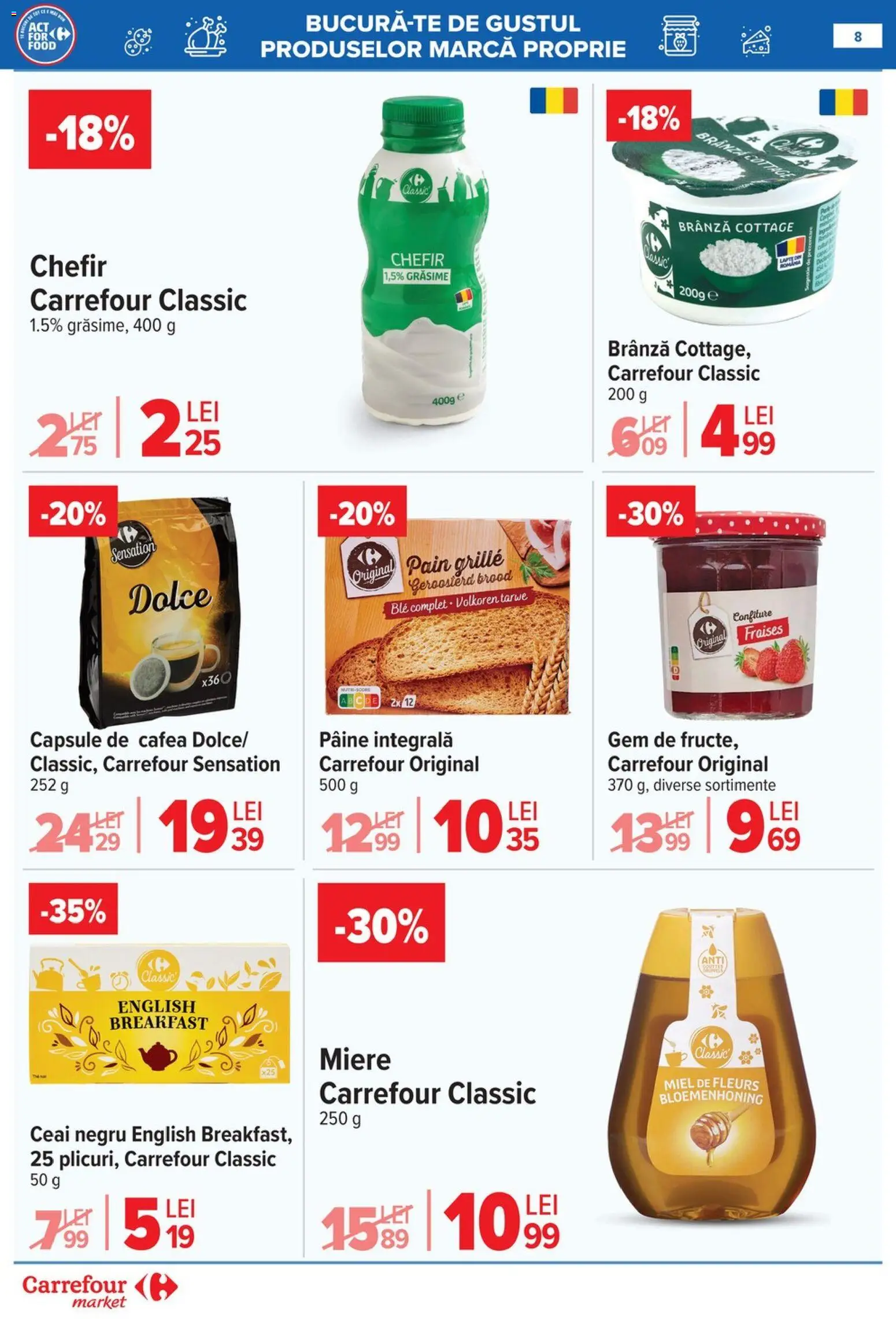 Catalog Carrefour 10 - 15 Iunie 2026 | Pagina 8 | Produse: Brânză, Pâine, Cafea, Ceai