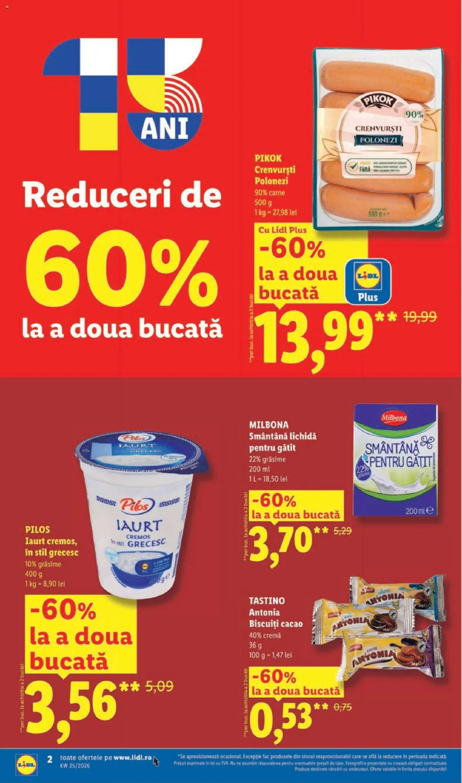 Catalog LIDL 15 - 20 Iunie 2026 | Pagina 2 | Produse: Not defteri, Cacao, Smântână, Biscuiți