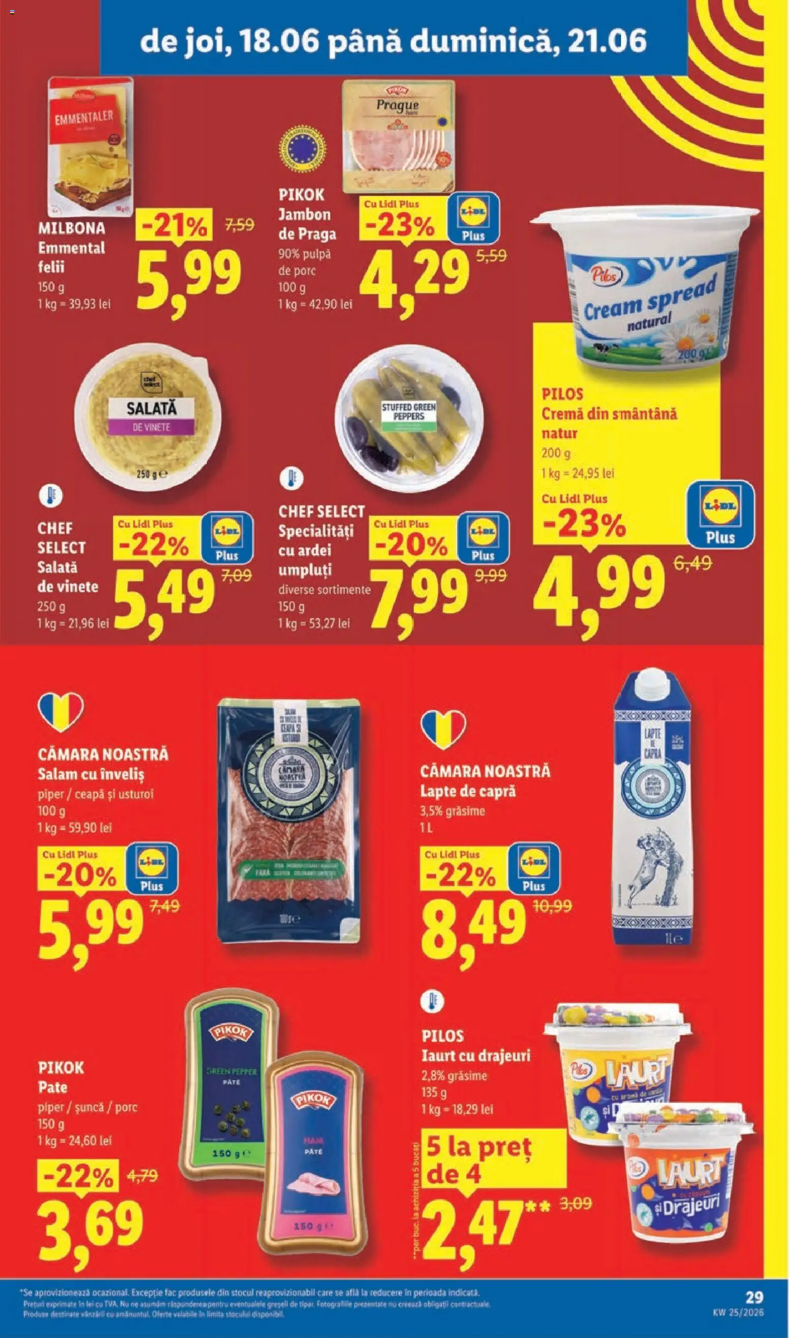 Catalog LIDL 15 - 20 Iunie 2026 | Pagina 29 | Produse: Cremă, Ardei umpluți, Salată, Usturoi