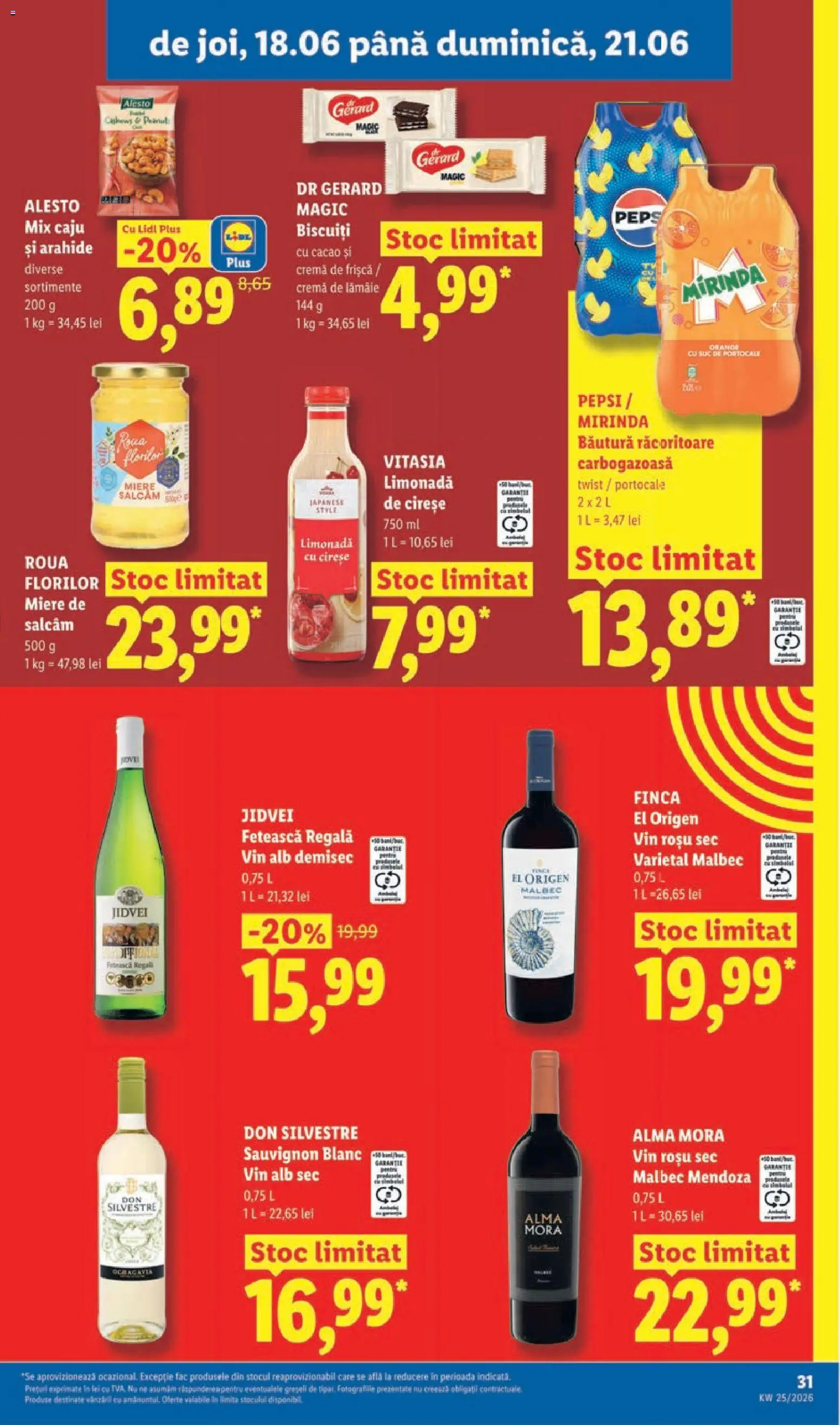 Catalog LIDL 15 - 20 Iunie 2026 | Pagina 31 | Produse: Sıcak su torbası, Suc, Vin, Caju