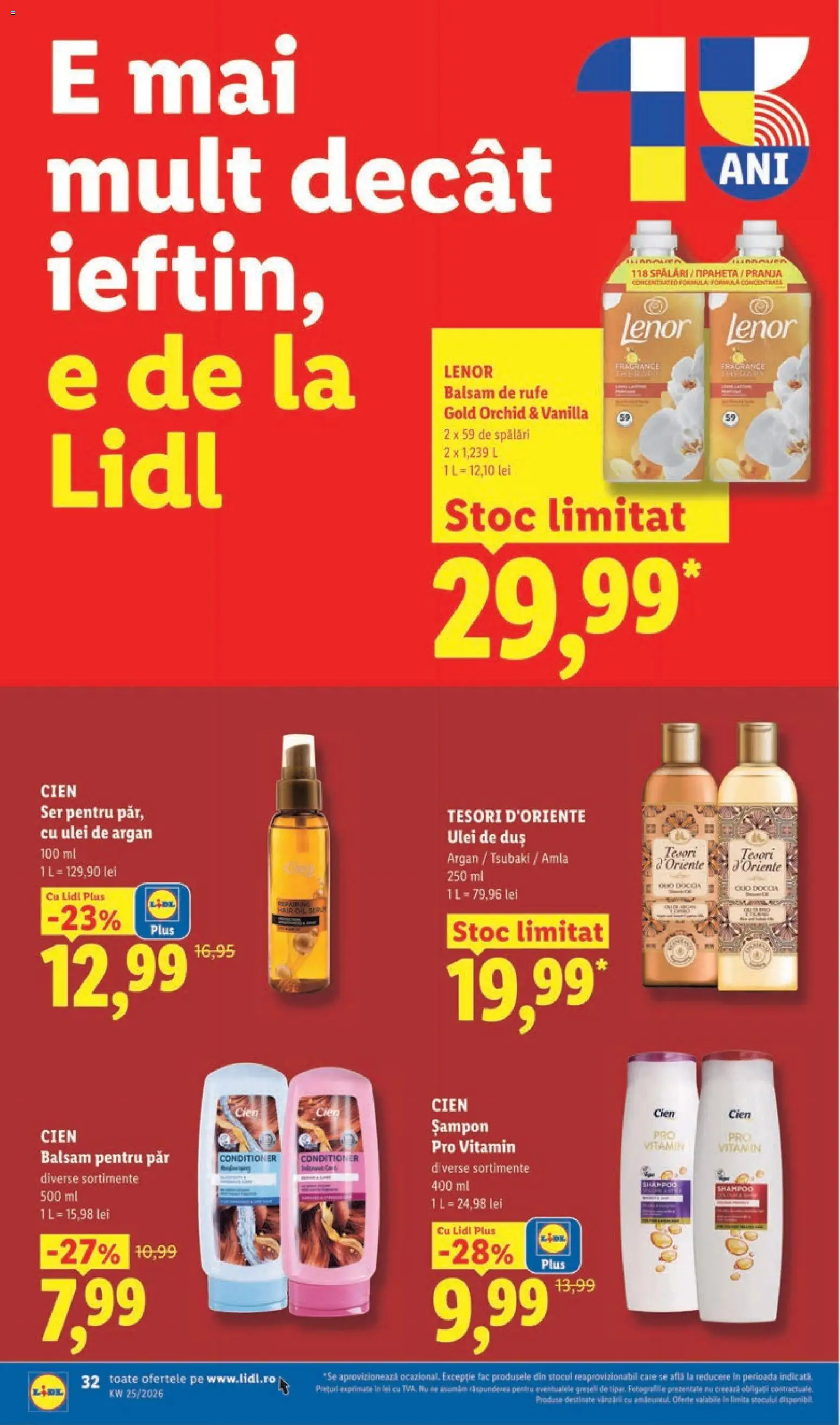 Catalog LIDL 15 - 20 Iunie 2026 | Pagina 32 | Produse: Duș, Șampon, Ulei, Balsam de rufe