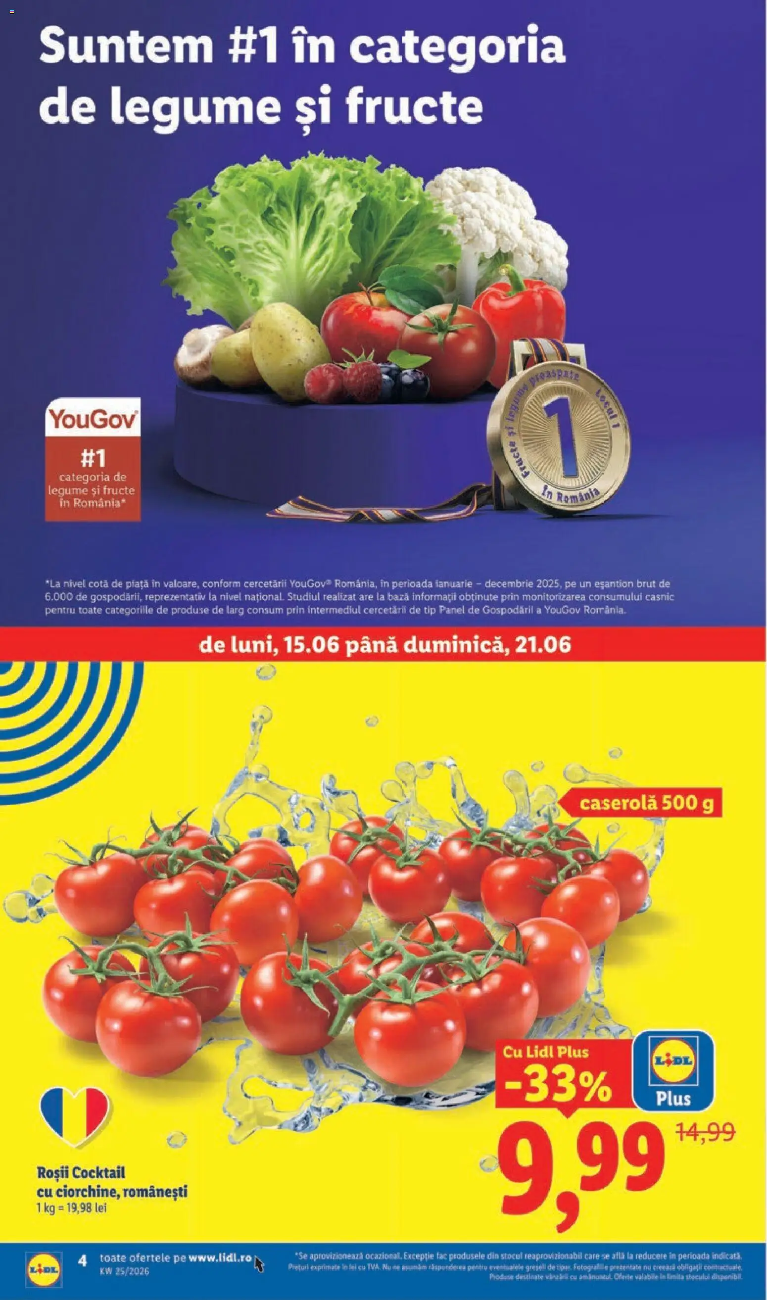 Catalog LIDL 15 - 20 Iunie 2026 | Pagina 4 | Produse: Cocktail, Roșii, Legume, Fructe
