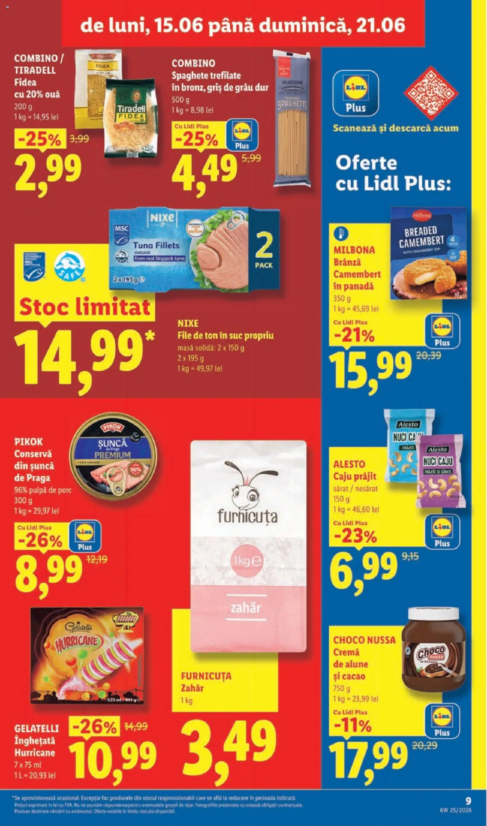 Catalog LIDL 15 - 20 Iunie 2026 | Pagina 9 | Produse: Șuncă, Caju, Nuci, Înghețată