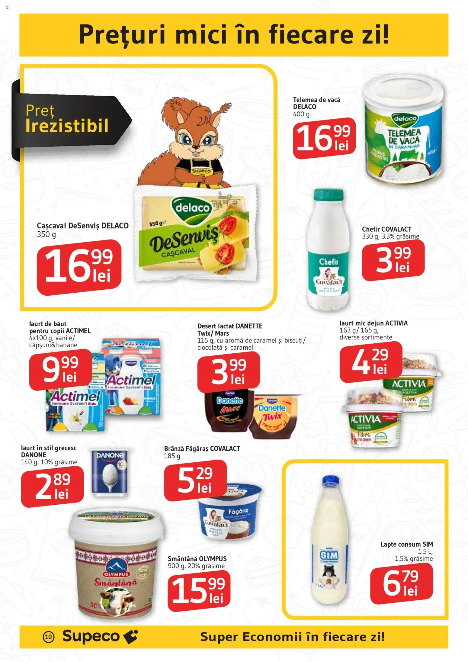 Catalog Supeco 11 - 23 Iunie 2026 | Pagina 10 | Produse: Lapte, Brânză, Ciocolată, Smântână