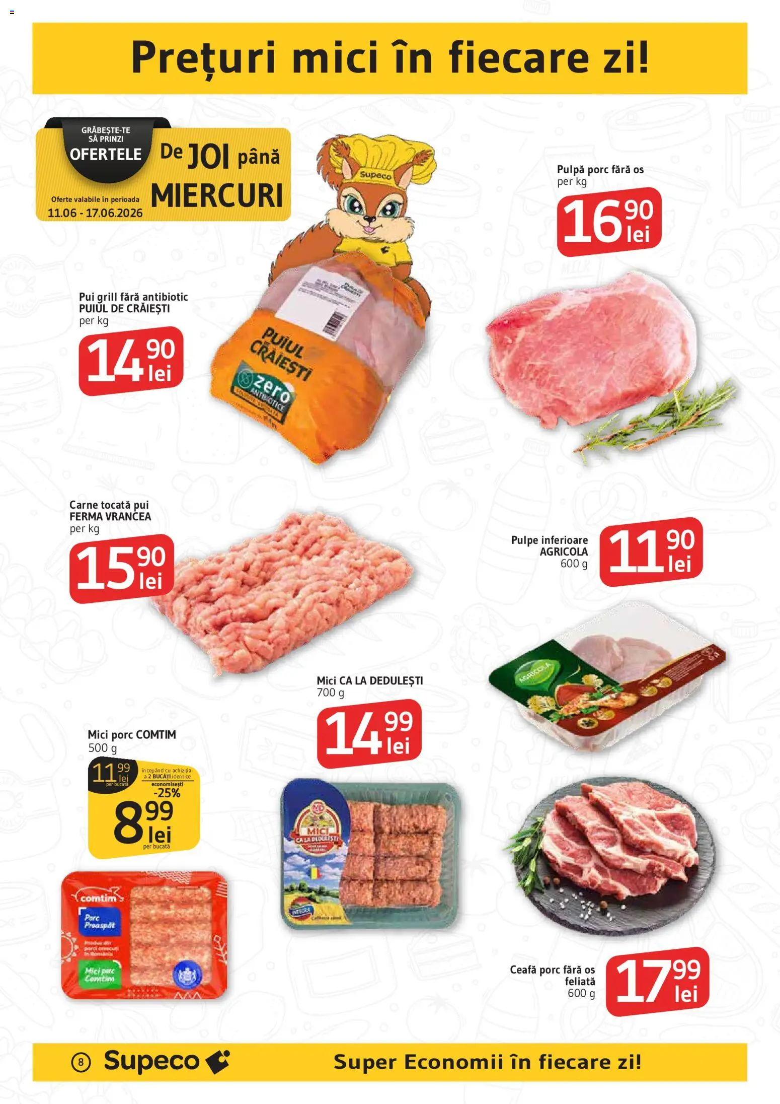 Catalog Supeco 11 - 23 Iunie 2026 | Pagina 8 | Produse: Grill, Hacıyatmaz Kedi Oyuncağı, Mici, Carne tocată