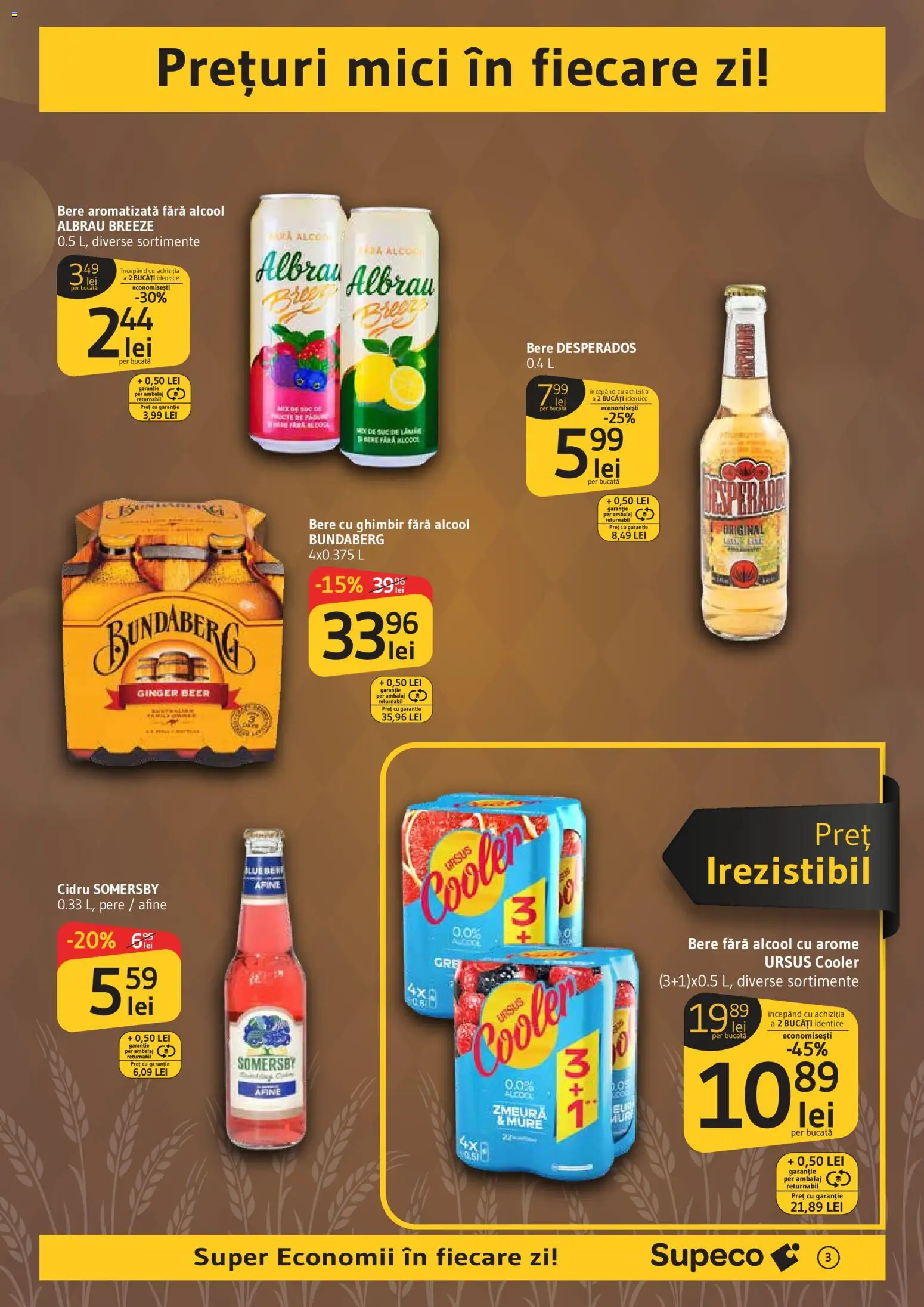 Catalog Supeco 11 - 23 Iunie 2026 | Pagina 3 | Produse: Pară, Afine, Eğitim çantaları, Bere