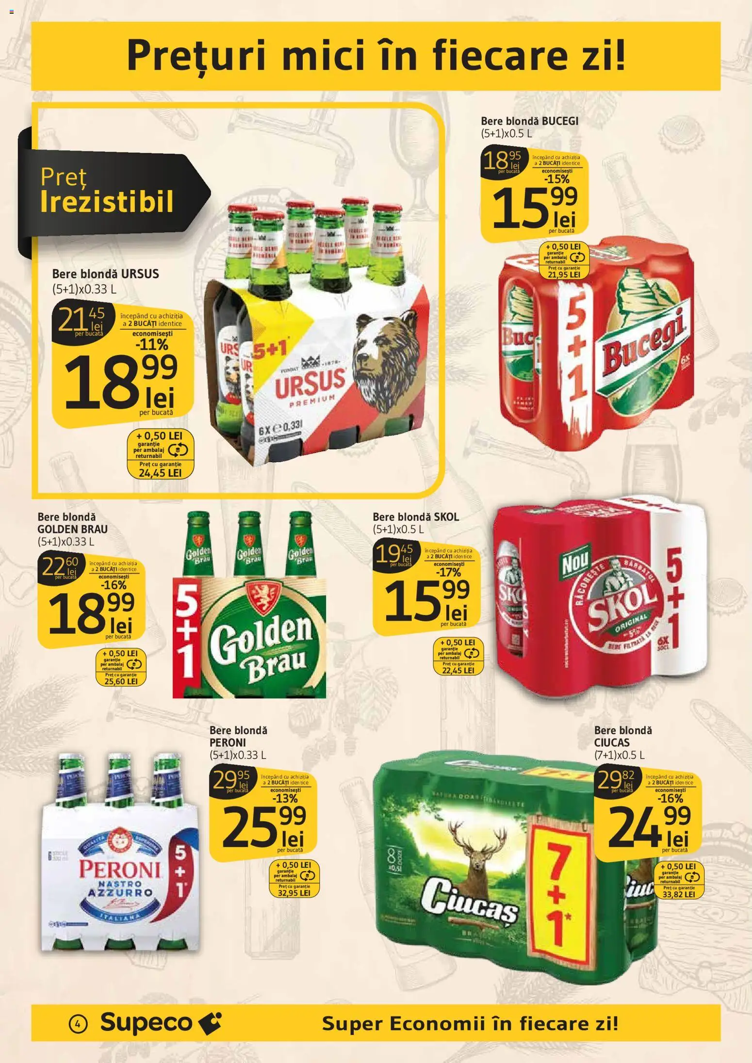 Catalog Supeco 11 - 23 Iunie 2026 | Pagina 4 | Produse: Pară, Atıştırmalık, Mici, Bere