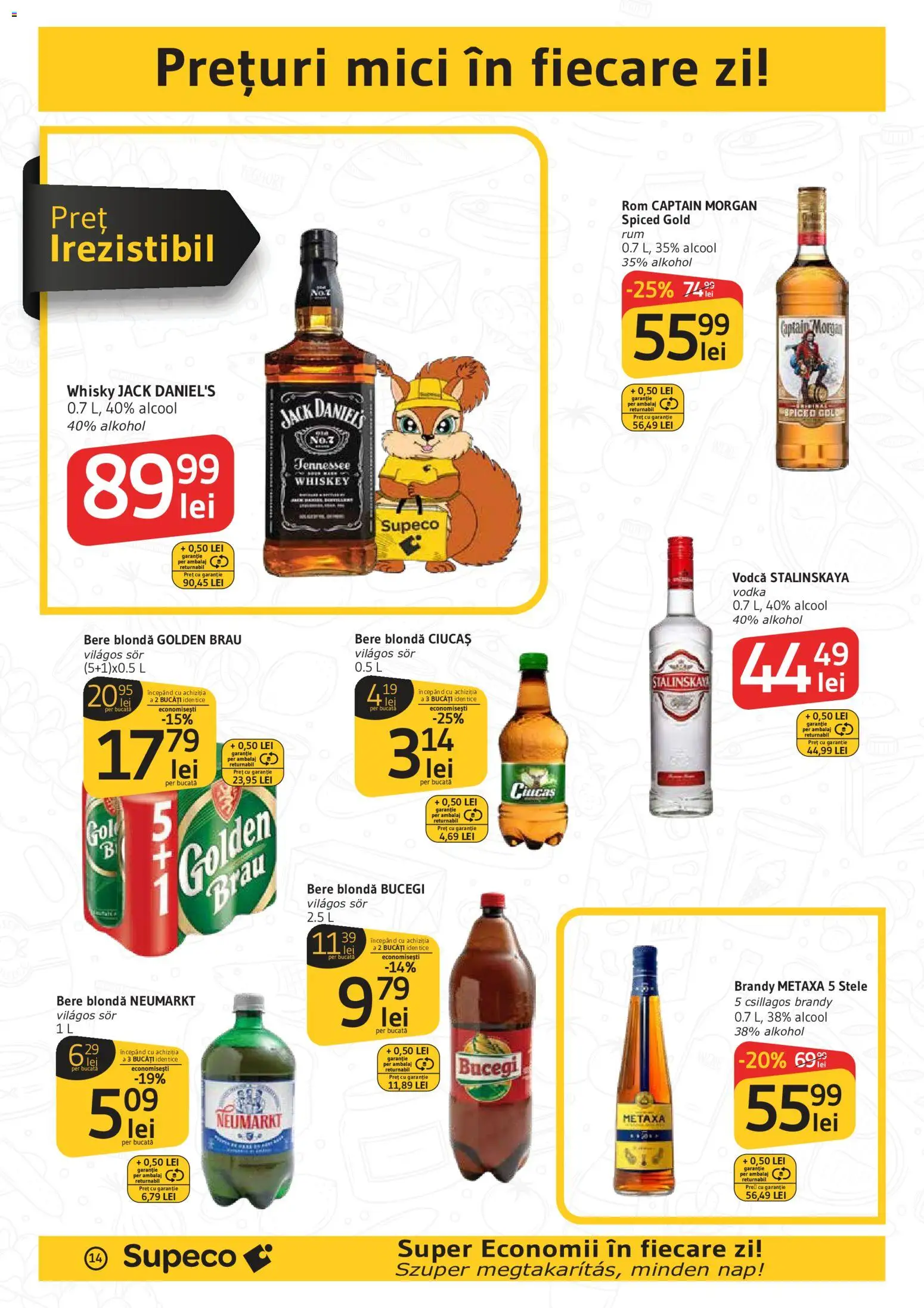 Catalog Supeco 11 - 23 Iunie 2026 | Pagina 14 | Produse: Mici, Bere, Rom, Whiskey