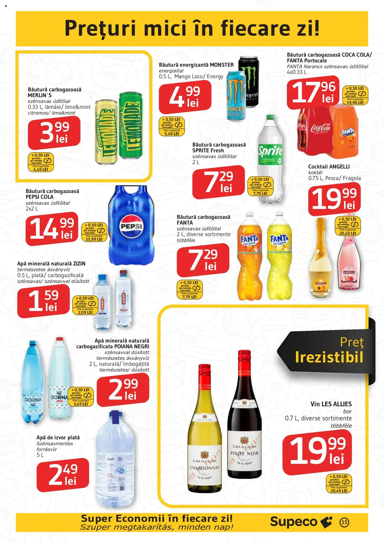 Catalog Supeco 11 - 23 Iunie 2026 | Pagina 15 | Produse: Mici, Cocktail, Apă, Mango