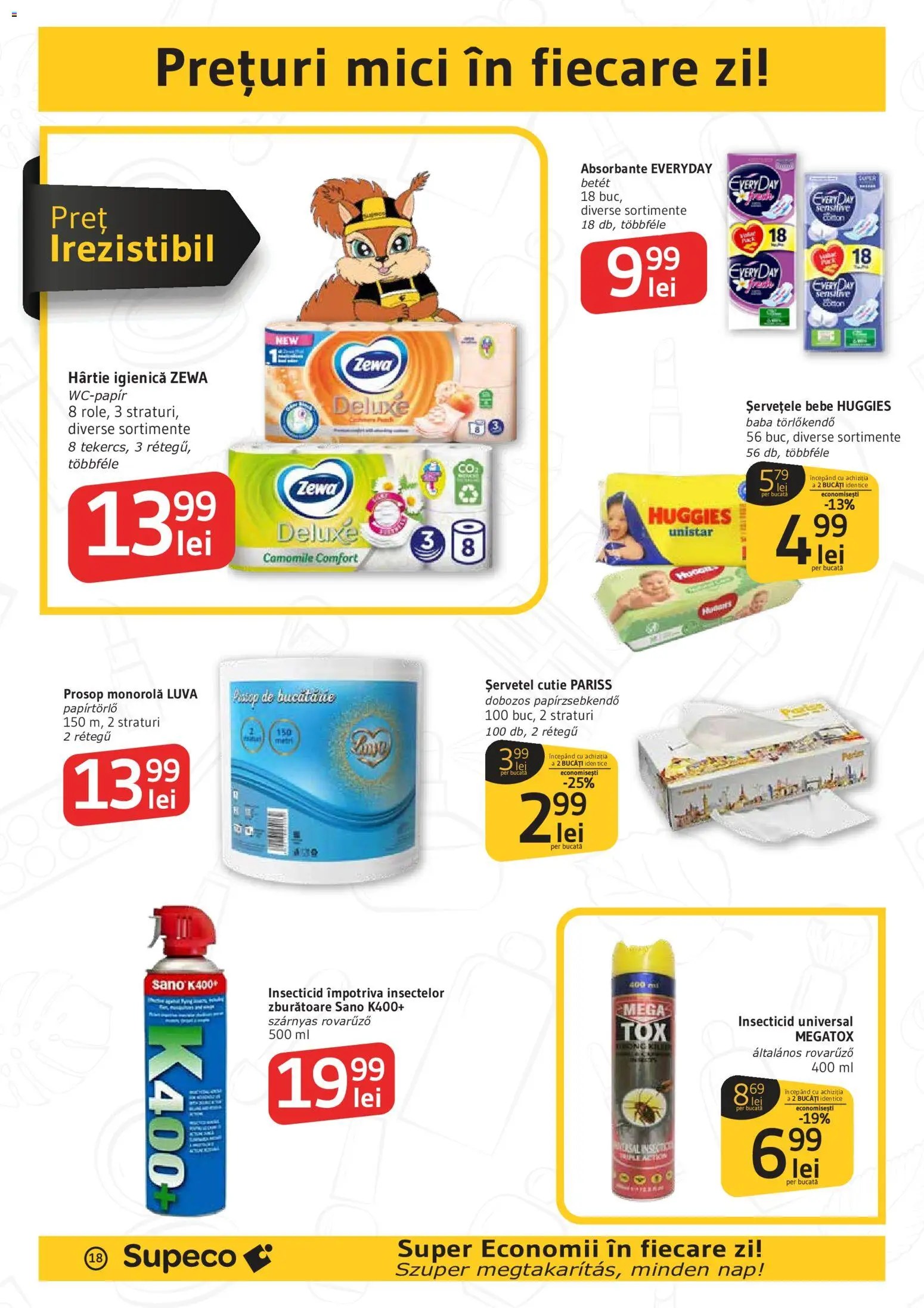 Catalog Supeco 11 - 23 Iunie 2026 | Pagina 18 | Produse: Prosop monorolă, Cutie, Mici, Absorbante