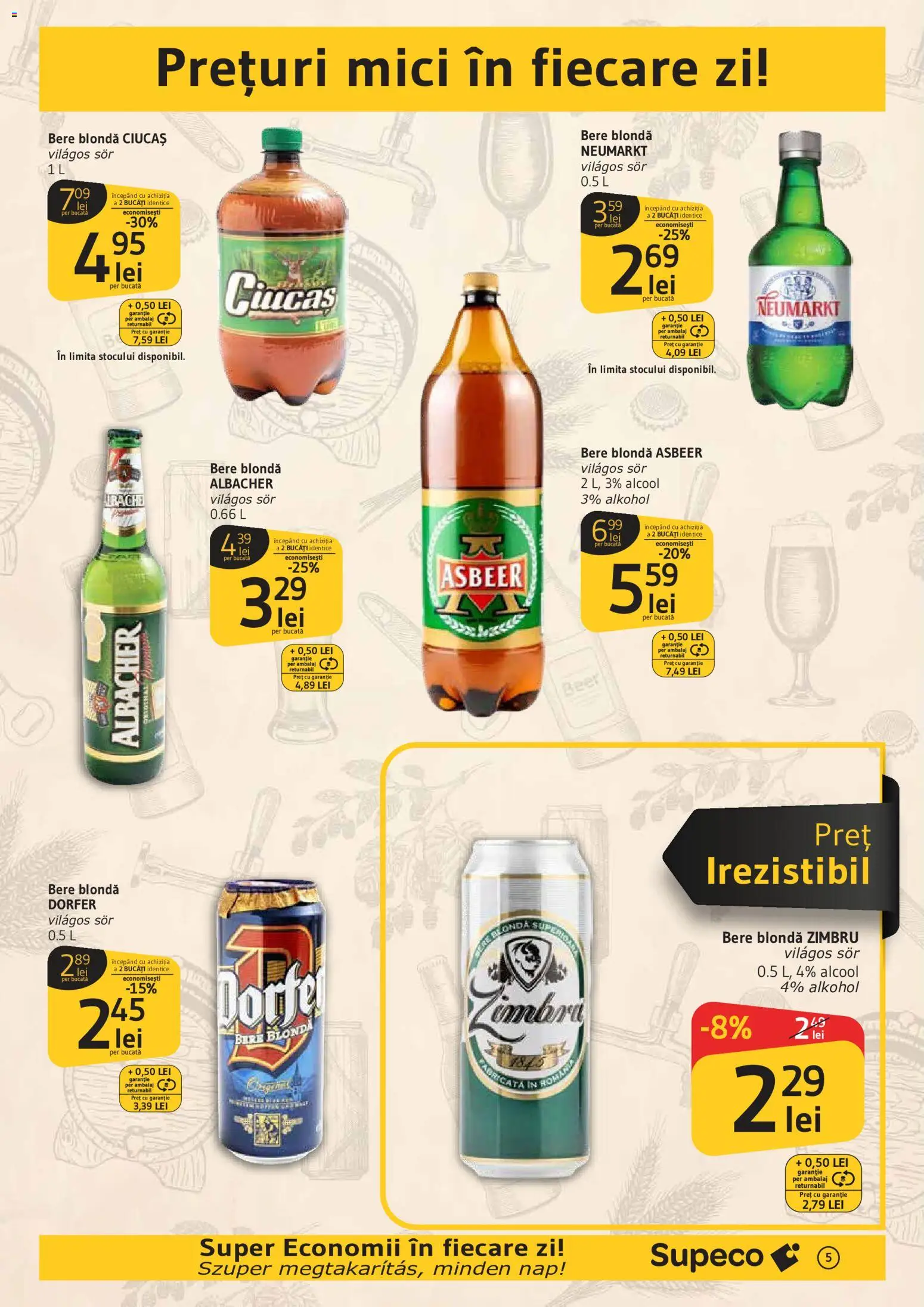 Catalog Supeco 11 - 23 Iunie 2026 | Pagina 5 | Produse: Mici, Bere