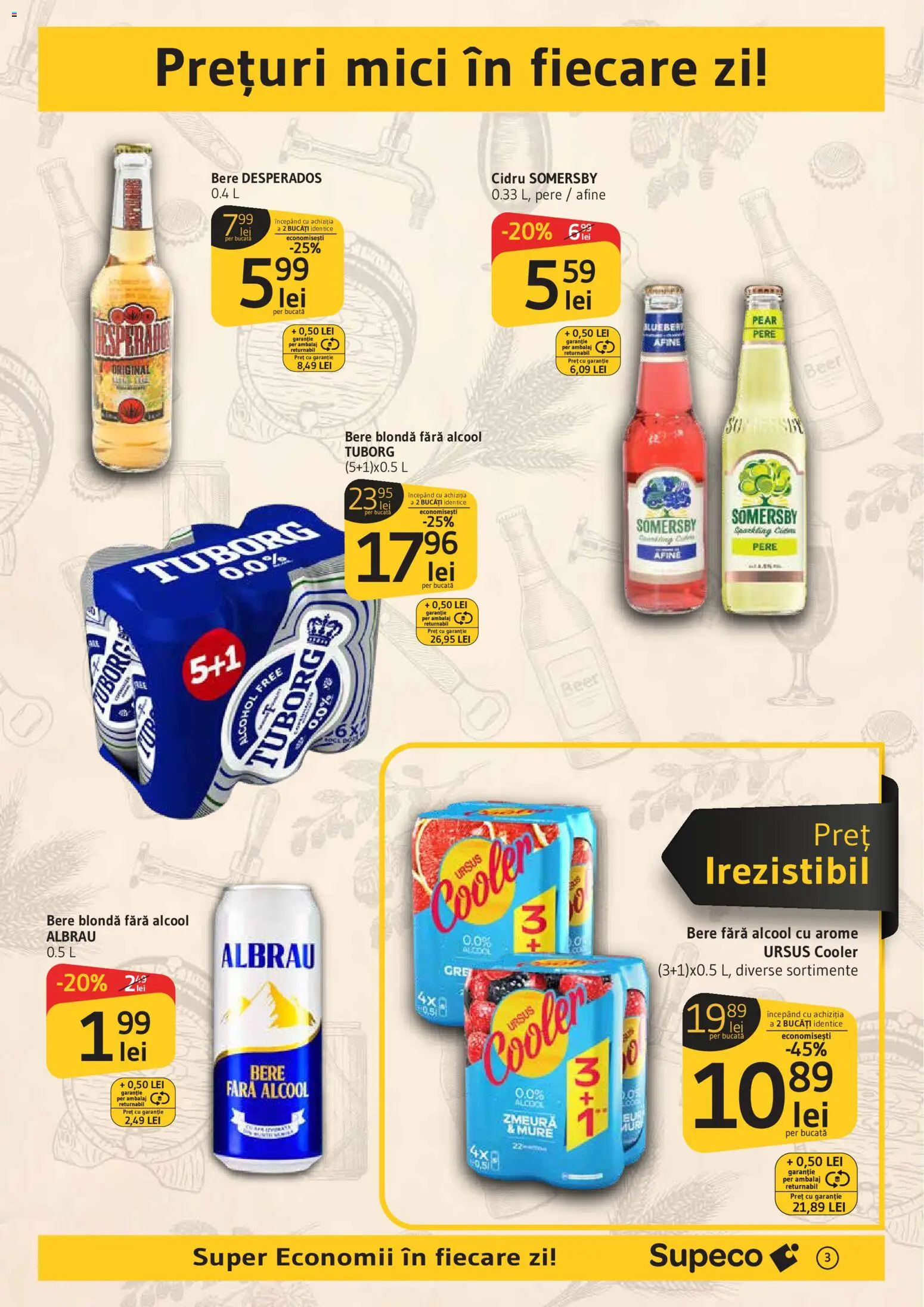 Catalog Supeco 11 - 23 Iunie 2026 | Pagina 3 | Produse: Afine, Zmeură, Eğitim çantaları, Bere