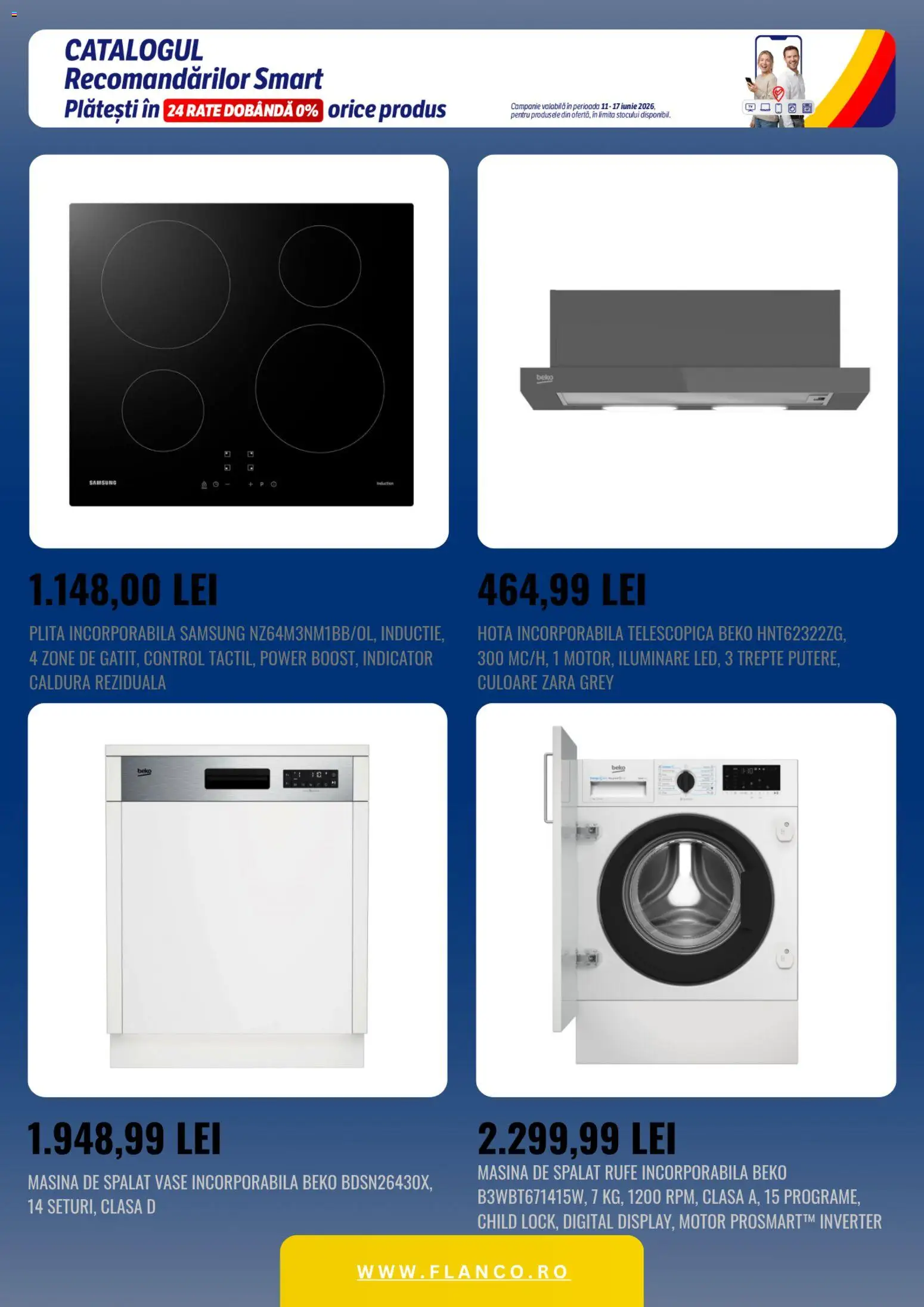 Catalog Flanco 11 - 16 Iunie 2026 | Pagina 3 | Produse: Hotă, Mașină De Spălat, Plită, Mașină De Spălat Vase