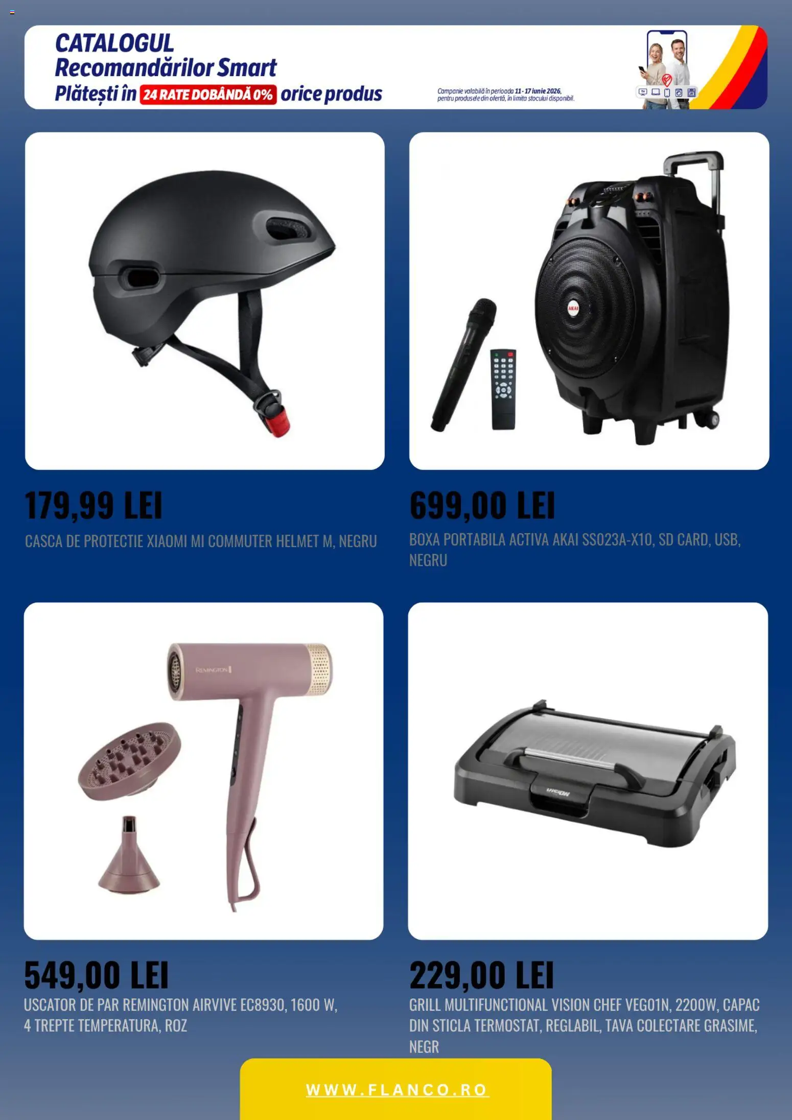 Catalog Flanco 11 - 16 Iunie 2026 | Pagina 5 | Produse: Uscător, Grill, Uscător De Păr, Boxă portabilă