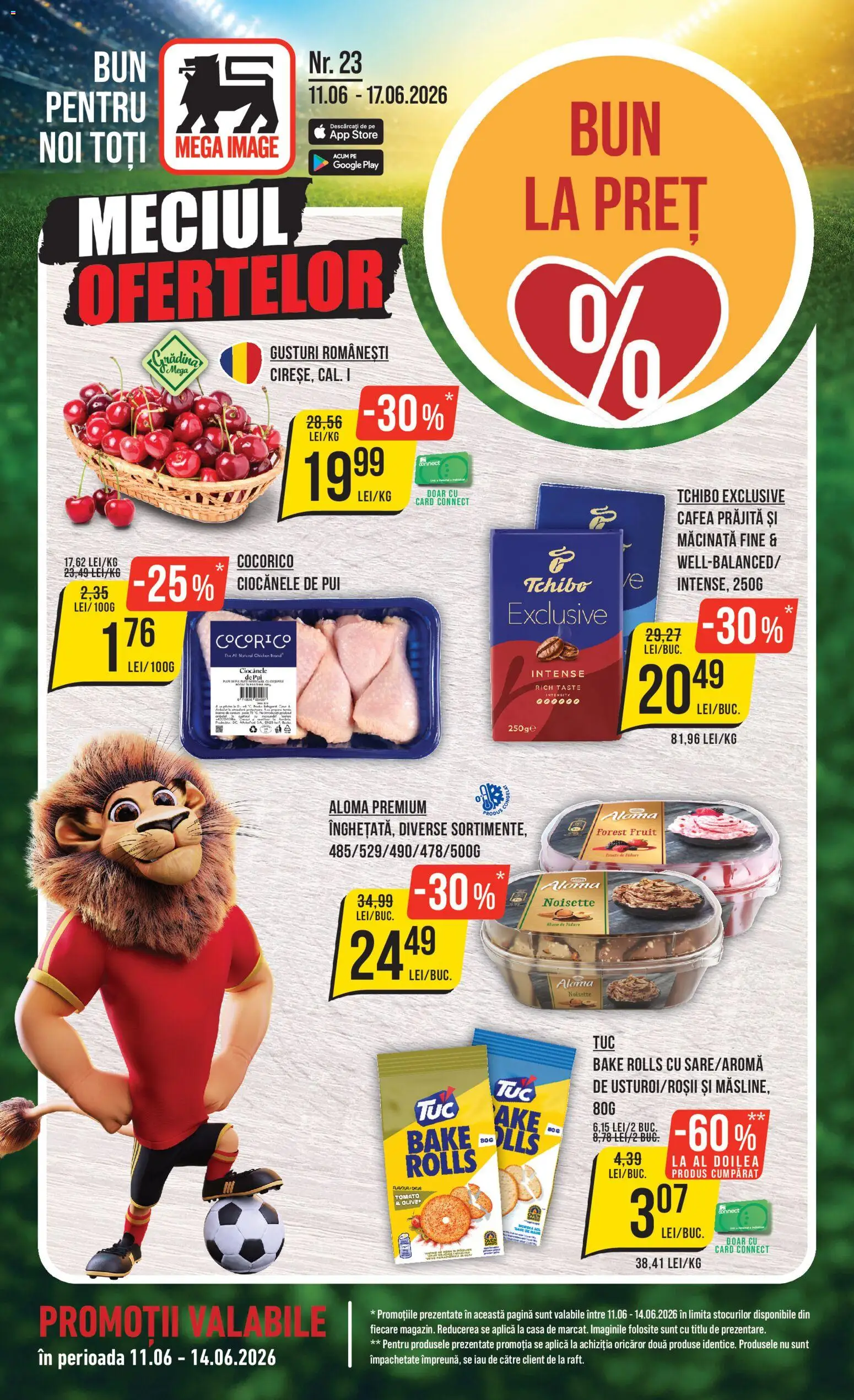 Catalog Mega Image 11 - 16 Iunie 2026 | Pagina 1 | Produse: Hacıyatmaz Kedi Oyuncağı, Cafea