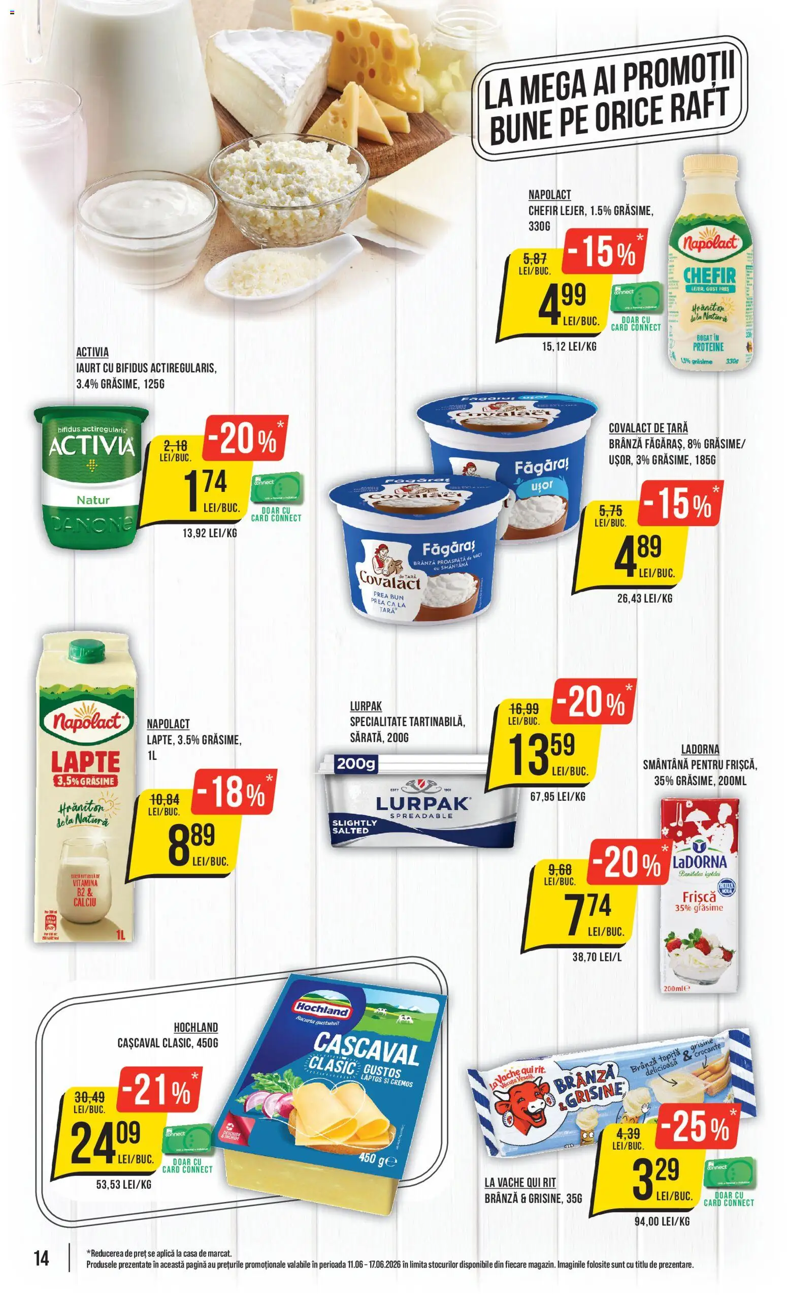 Catalog Mega Image 11 - 16 Iunie 2026 | Pagina 14 | Produse: Tırnak makası, Cașcaval, Iaurt, Smântână