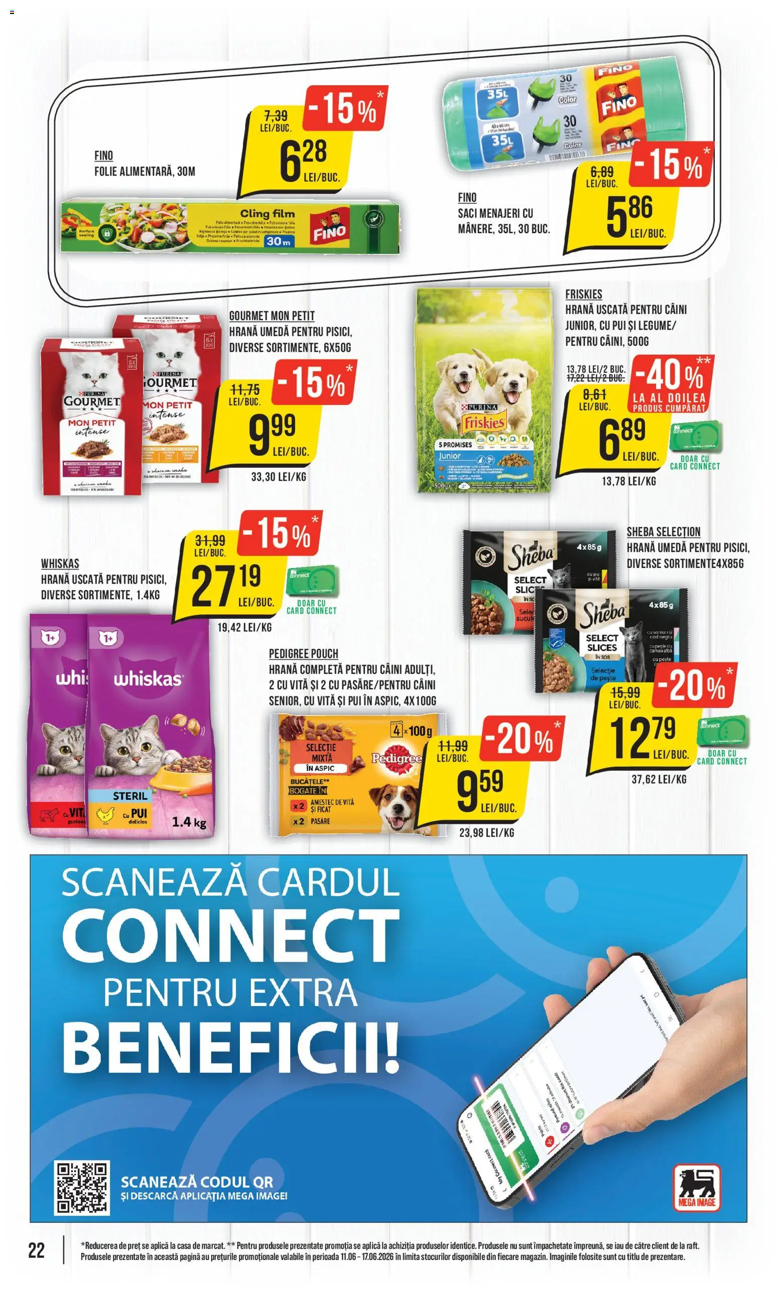 Catalog Mega Image 11 - 16 Iunie 2026 | Pagina 22 | Produse: Saci menajeri, Hacıyatmaz Kedi Oyuncağı, Pește, Sos