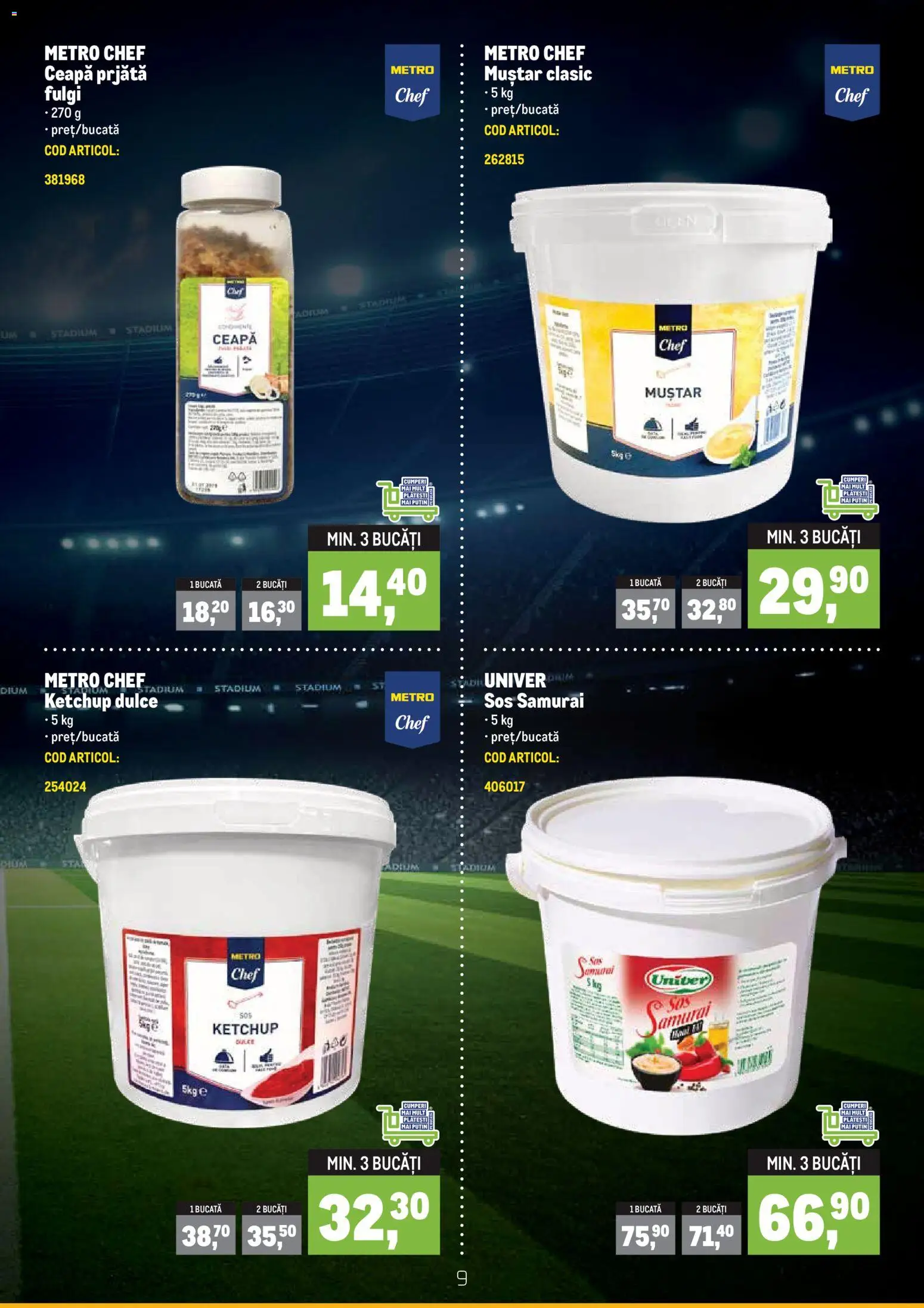 Catalog METRO 8 Iunie - 18 Iulie 2026 | Pagina 9 | Produse: Muștar, Ketchup, Fulgi, Ceapă