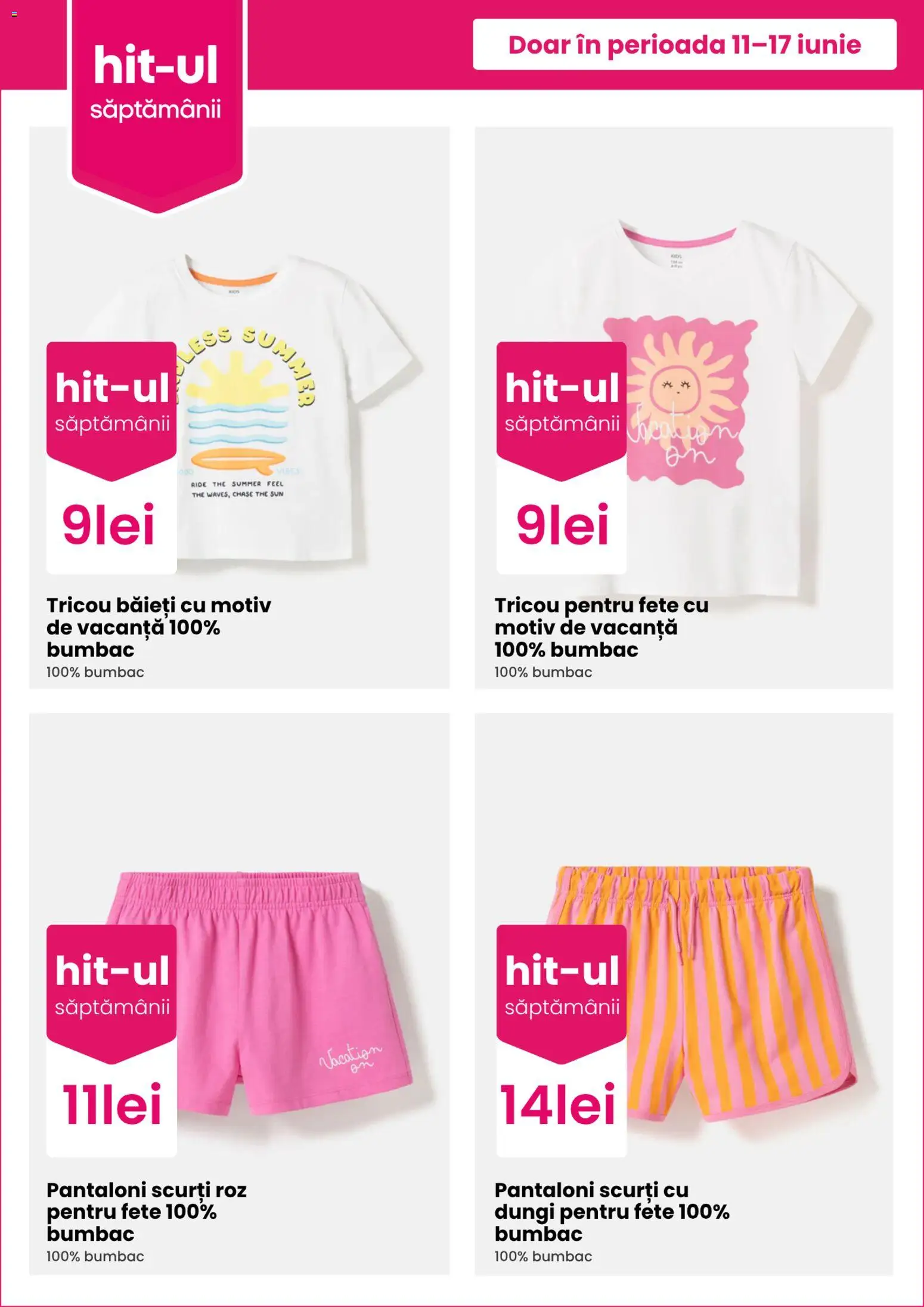 Catalog Pepco 11 - 16 Iunie 2026 | Pagina 2 | Produse: Tricou, Pantaloni, Pantaloni scurți