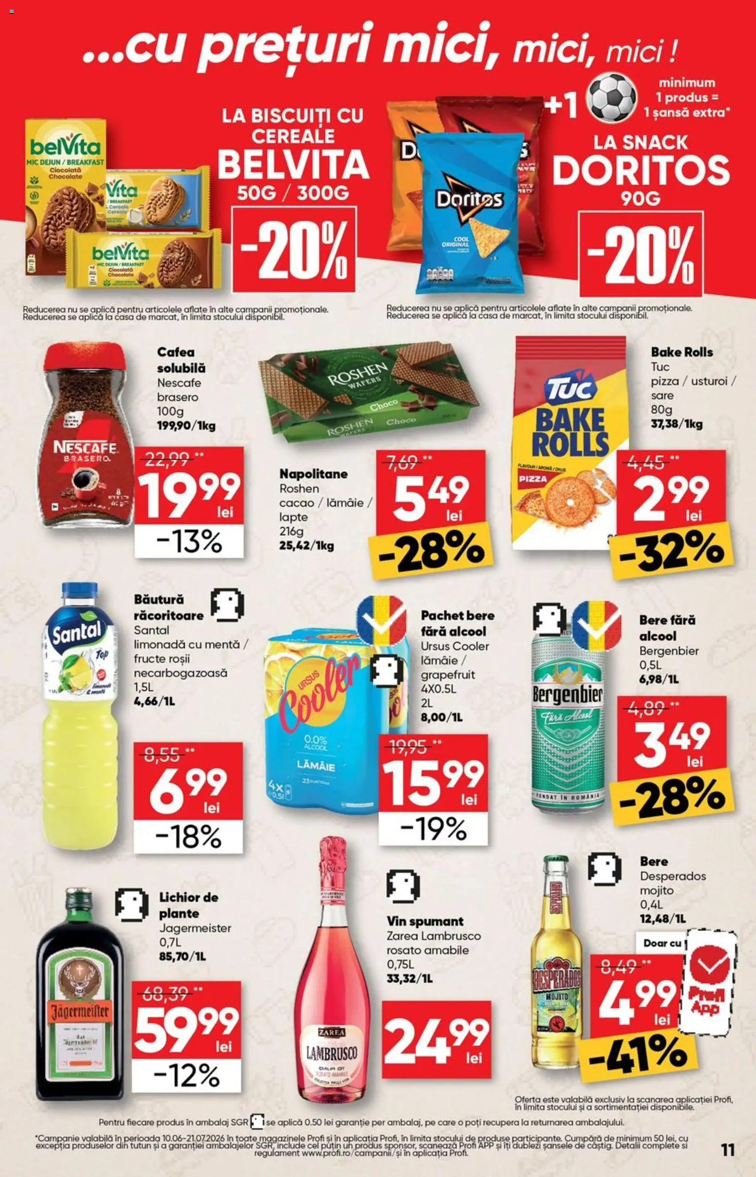 Catalog Profi 10 - 22 Iunie 2026 | Pagina 11 | Produse: Napolitane, Lapte, Eğitim çantaları, Plastik Kulübe
