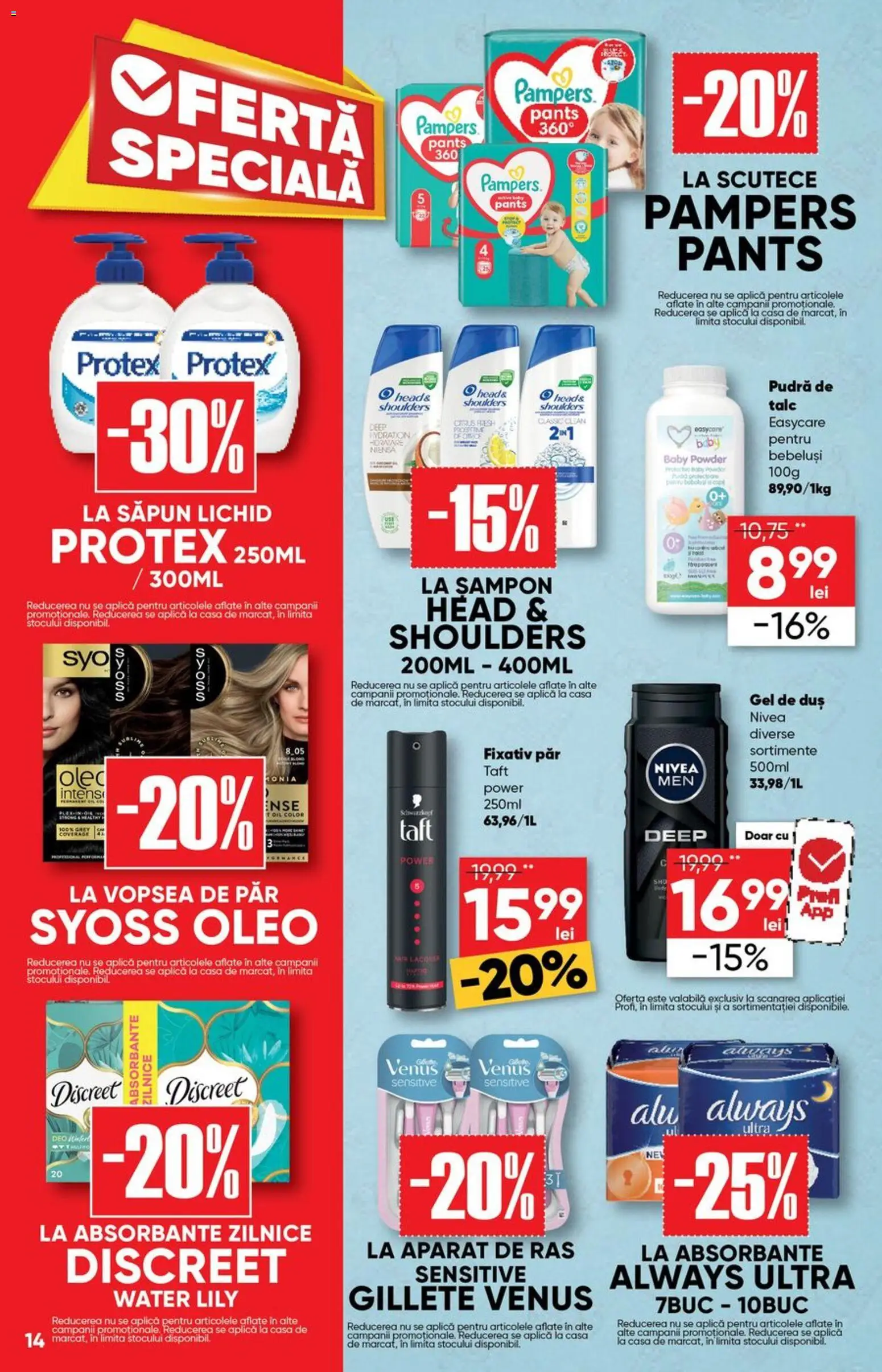 Catalog Profi 10 - 22 Iunie 2026 | Pagina 14 | Produse: Aparat De Ras, Șampon, Absorbante, Vopsea de păr