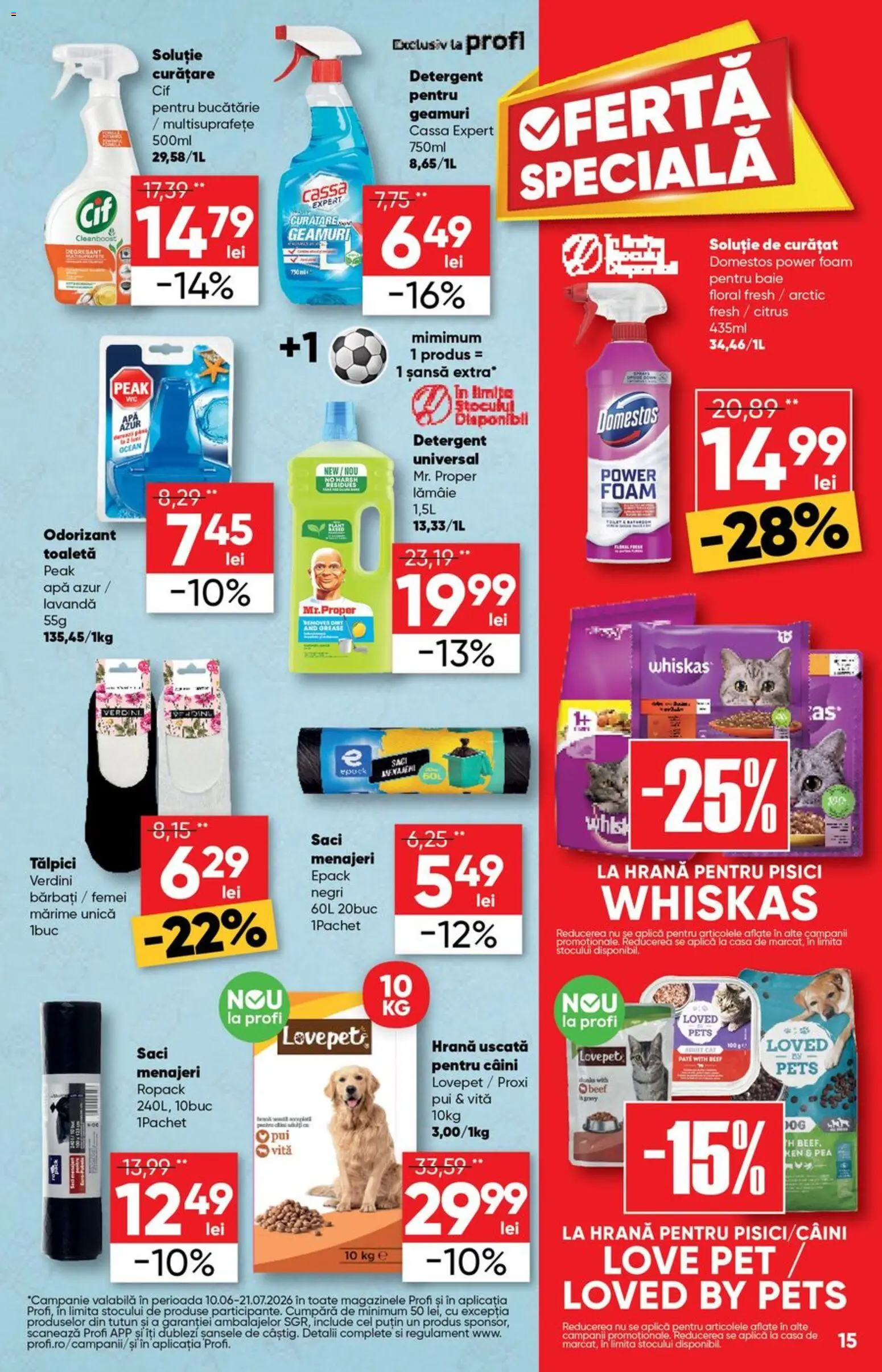Catalog Profi 10 - 22 Iunie 2026 | Pagina 15 | Produse: Hrană pentru pisici, Bucătărie, Pate, Lămâie