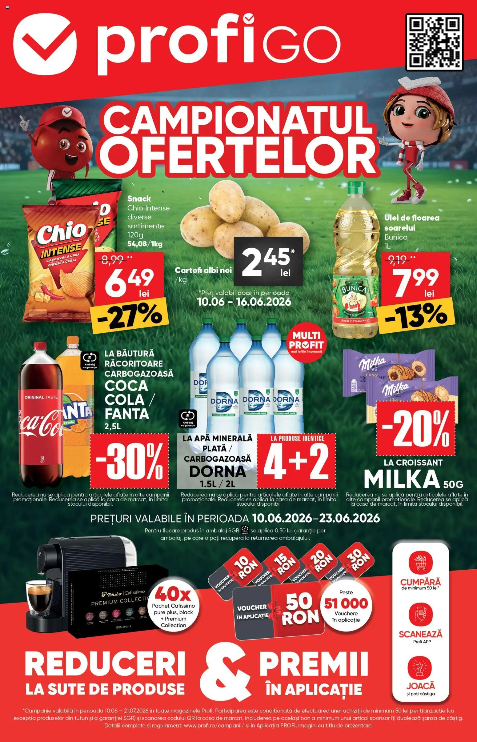 Catalog Profi 10 - 22 Iunie 2026 | Pagina 1 | Produse: Chilli, Cașcaval, Pește, Apă