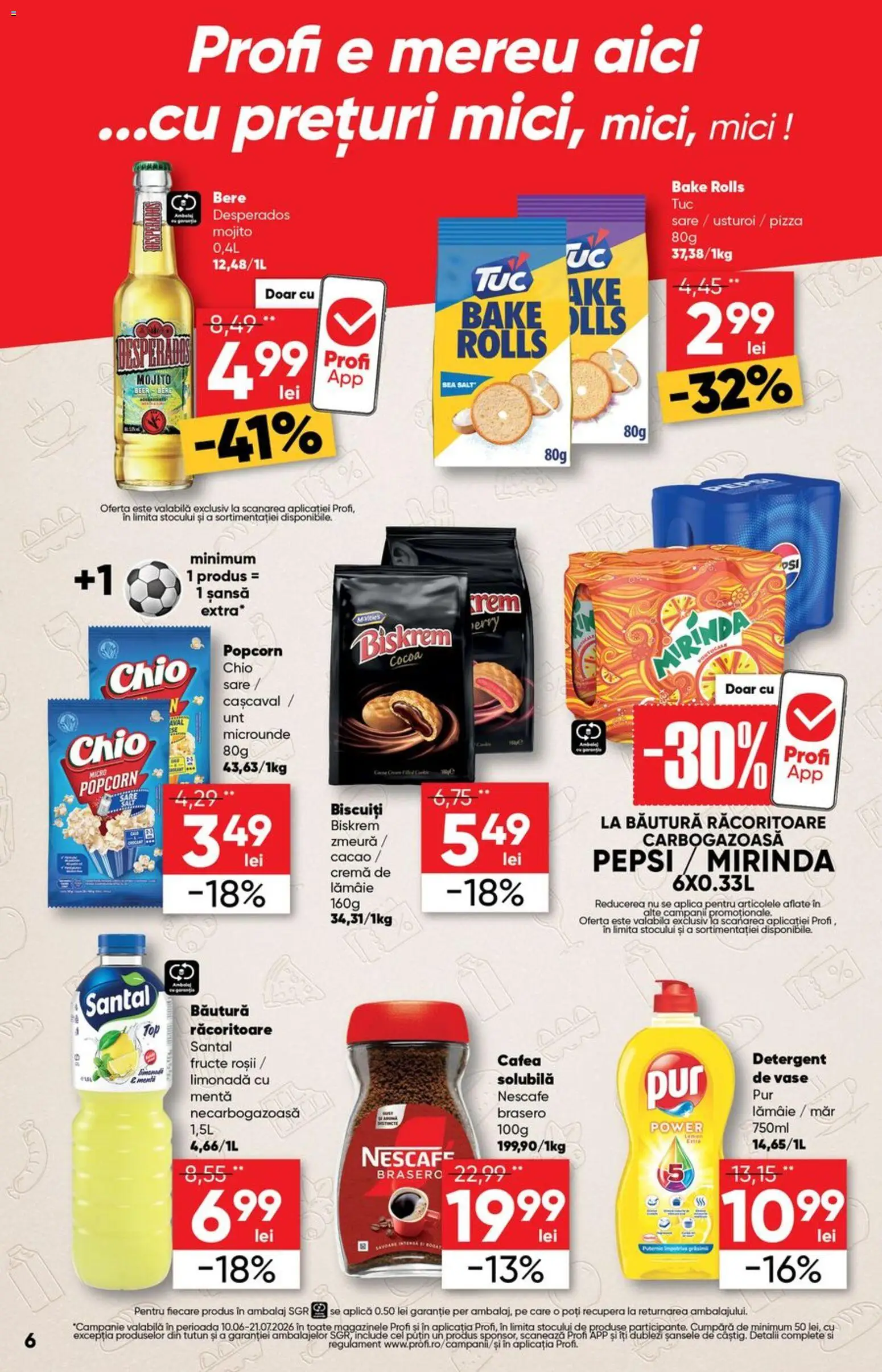 Catalog Profi 10 - 22 Iunie 2026 | Pagina 6 | Produse: Sıcak su torbası, Cașcaval, Pizza, Cacao