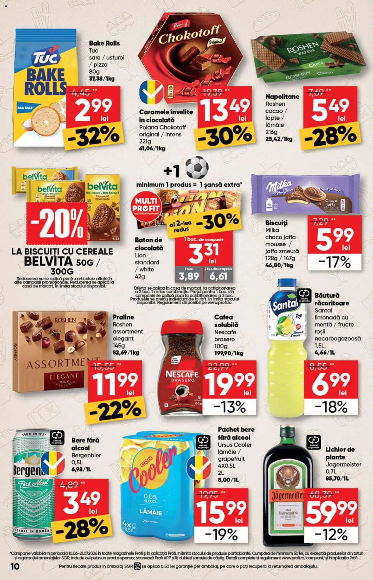 Catalog Profi 10 - 22 Iunie 2026 | Pagina 10 | Produse: Ciocolată, Pizza, Plastik Kulübe, Usturoi